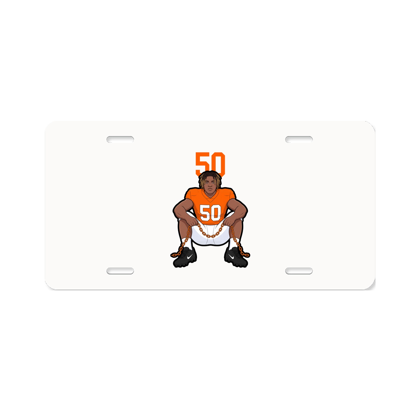 License Plate — Number Top in Classic