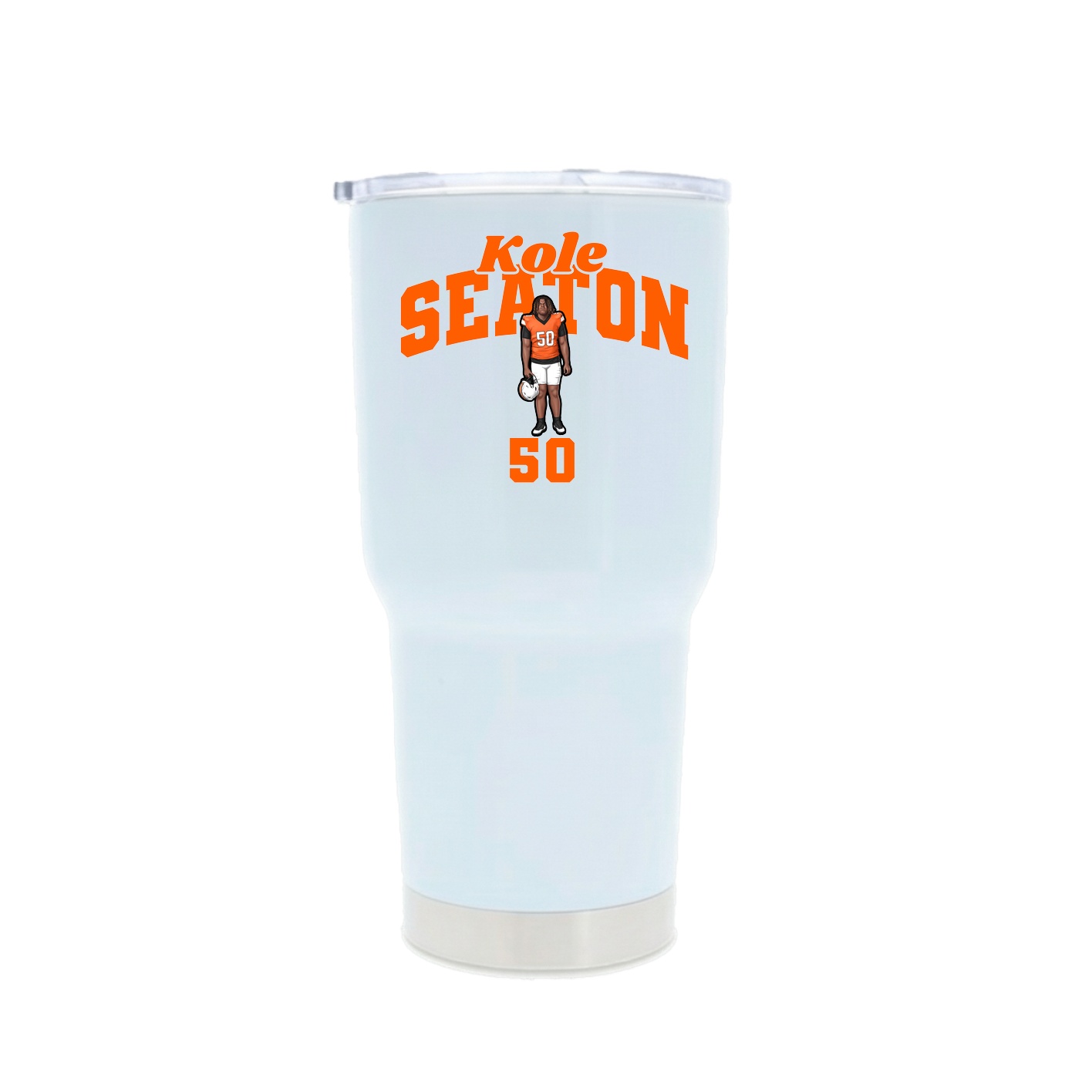 30oz Stainless Steel Tumbler — Signature Arch in White