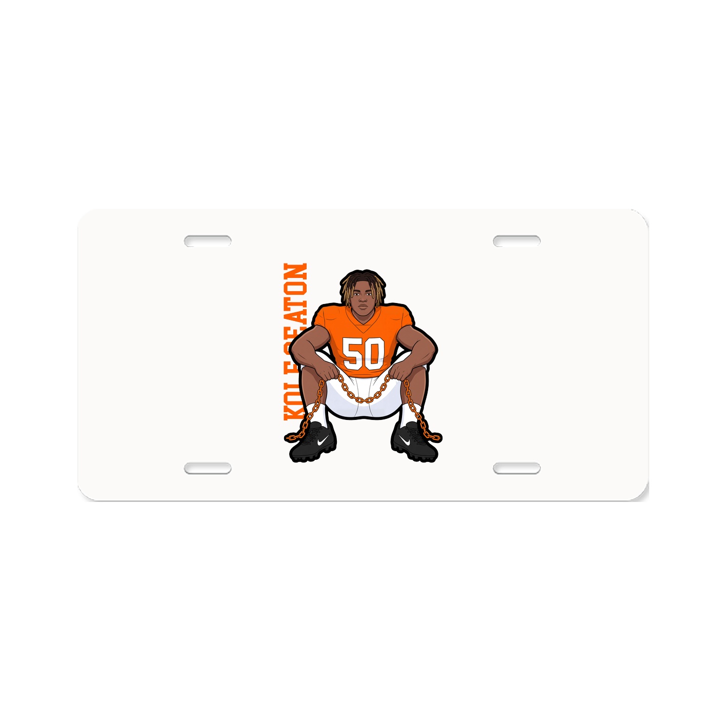 License Plate — Name Vertical in Classic