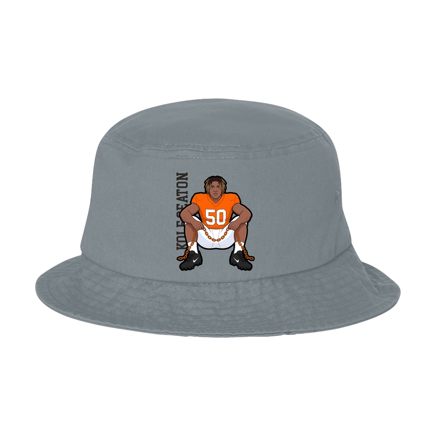 Bucket Cap — Name Vertical in Grey