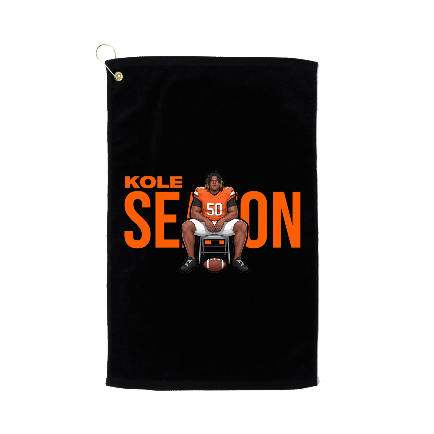 Golf Towel — Player Name in Black