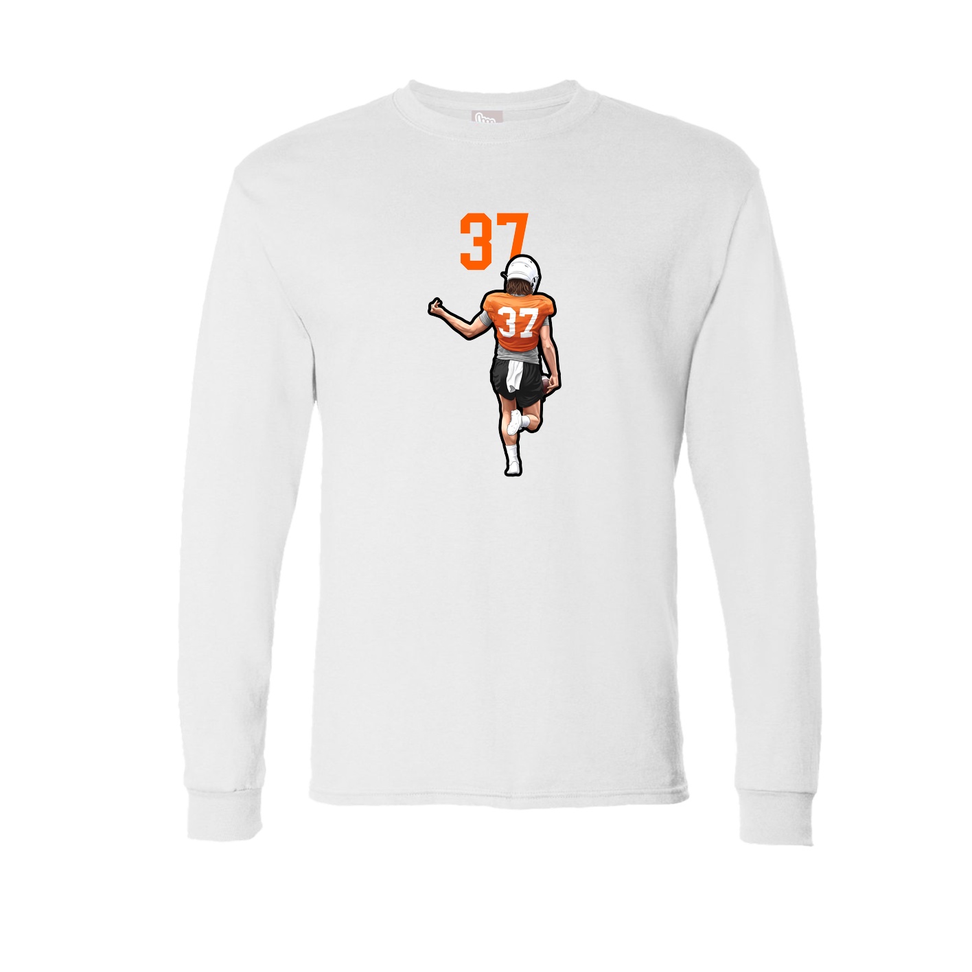 Long Sleeve Tee — Number Top in White