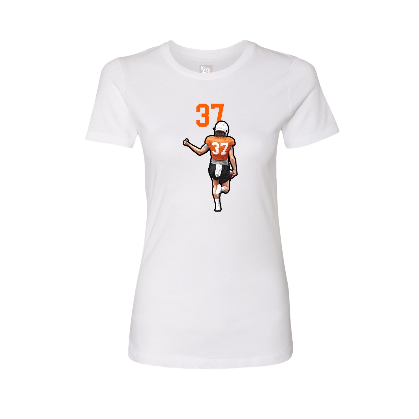 Fitted Women's Tee — Number Top in White