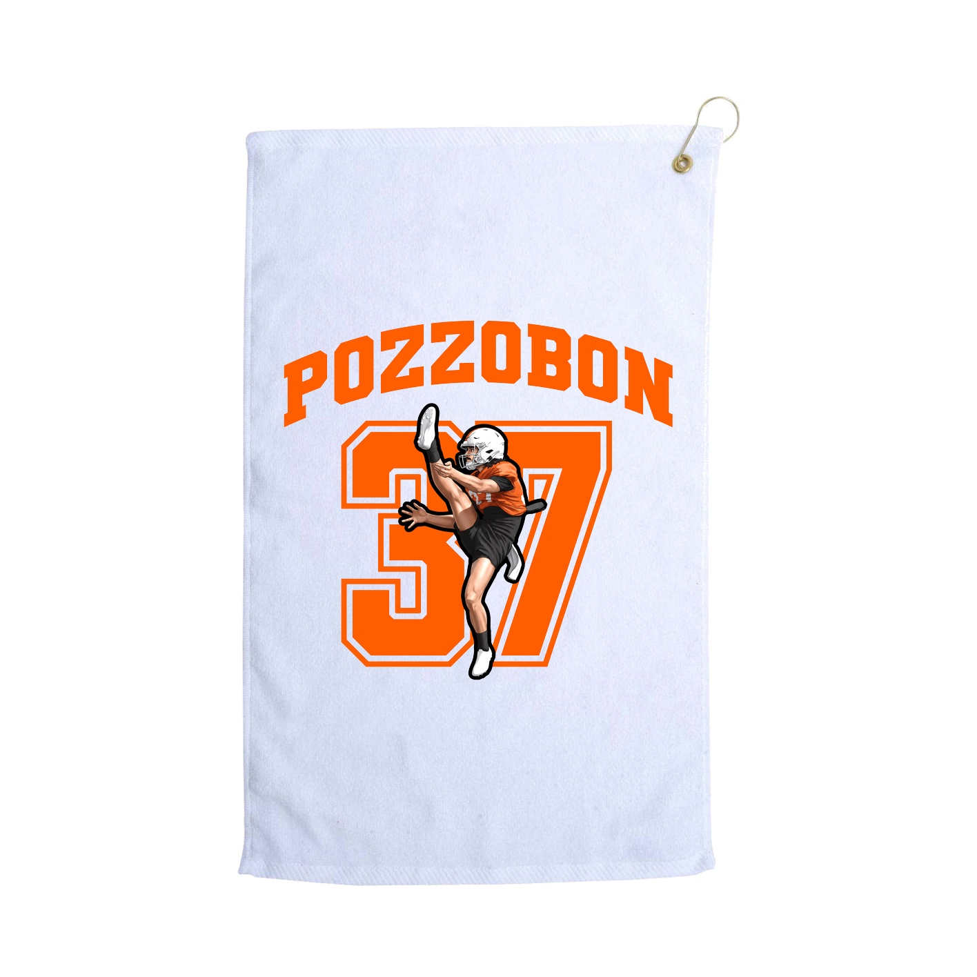 Golf Towel — Number in White