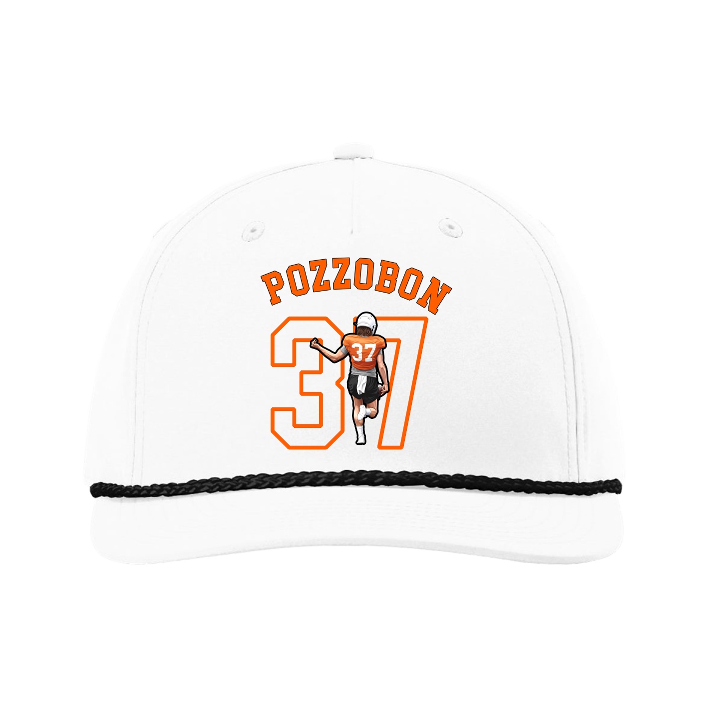 Five-Panel Classic Rope Cap — Shirsey Arch in White