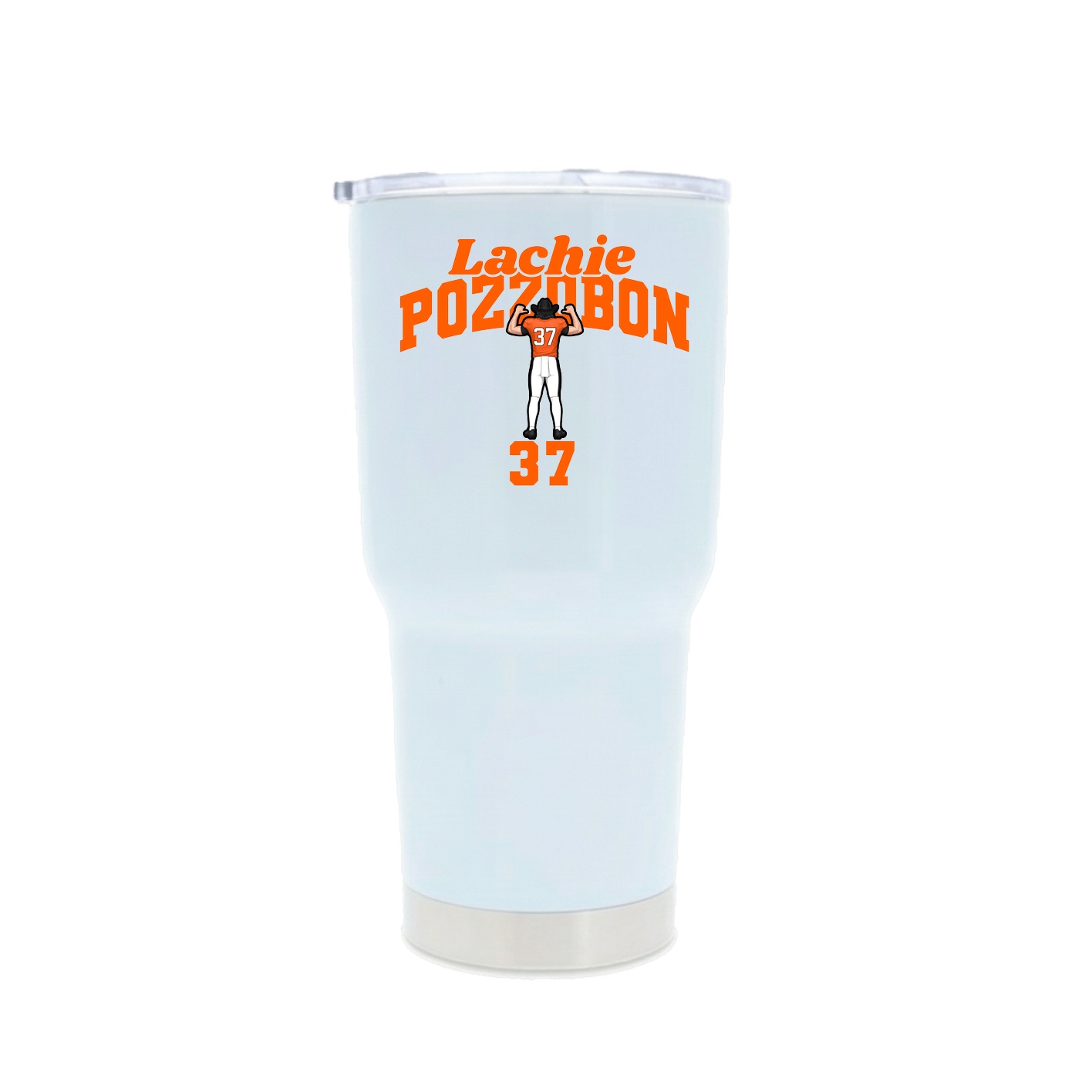30oz Stainless Steel Tumbler — Signature Arch in White