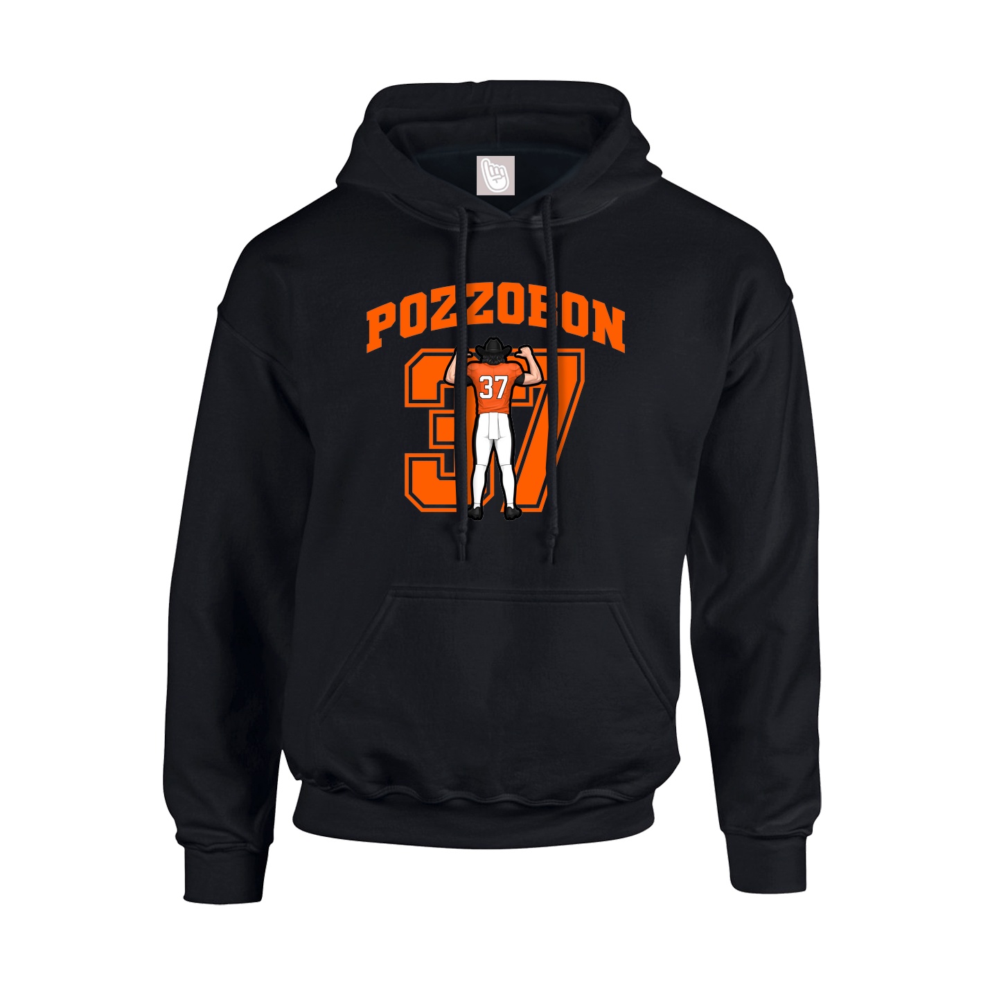 Hoodie — Number in Black