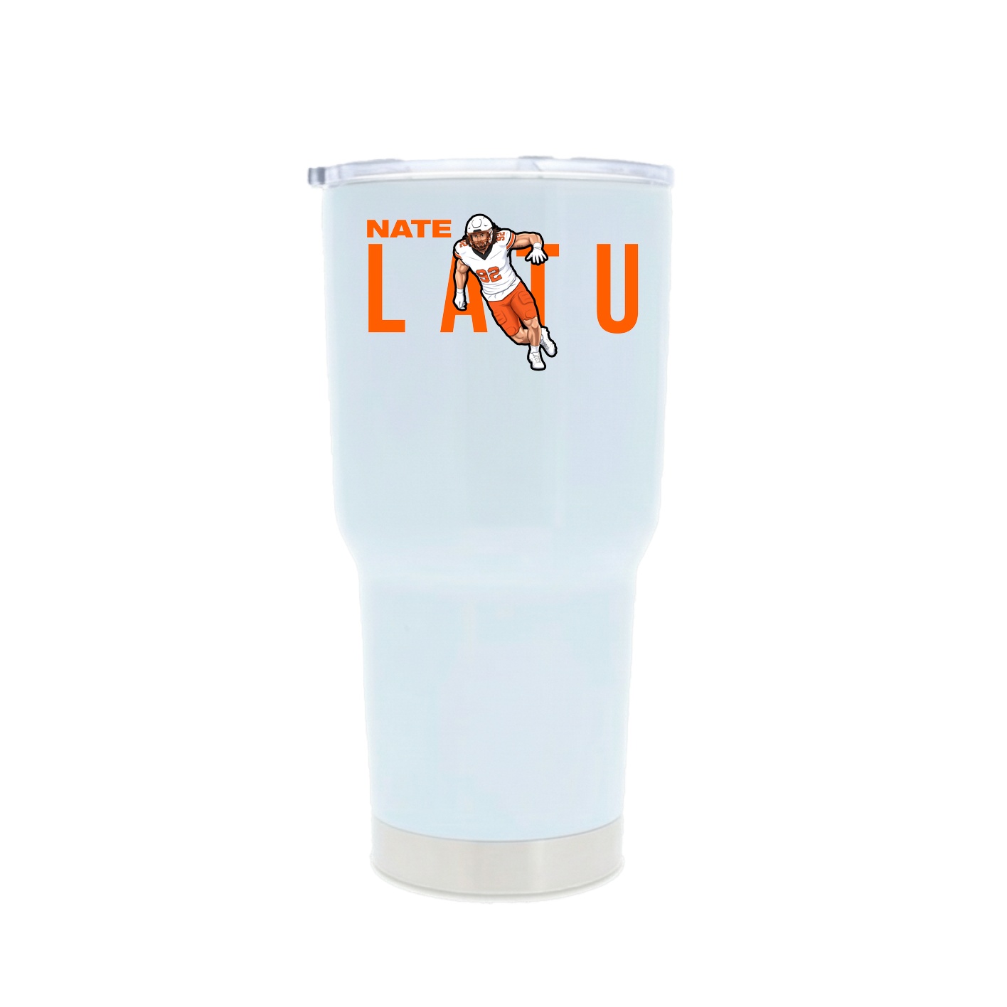 30oz Stainless Steel Tumbler — Player Name in White