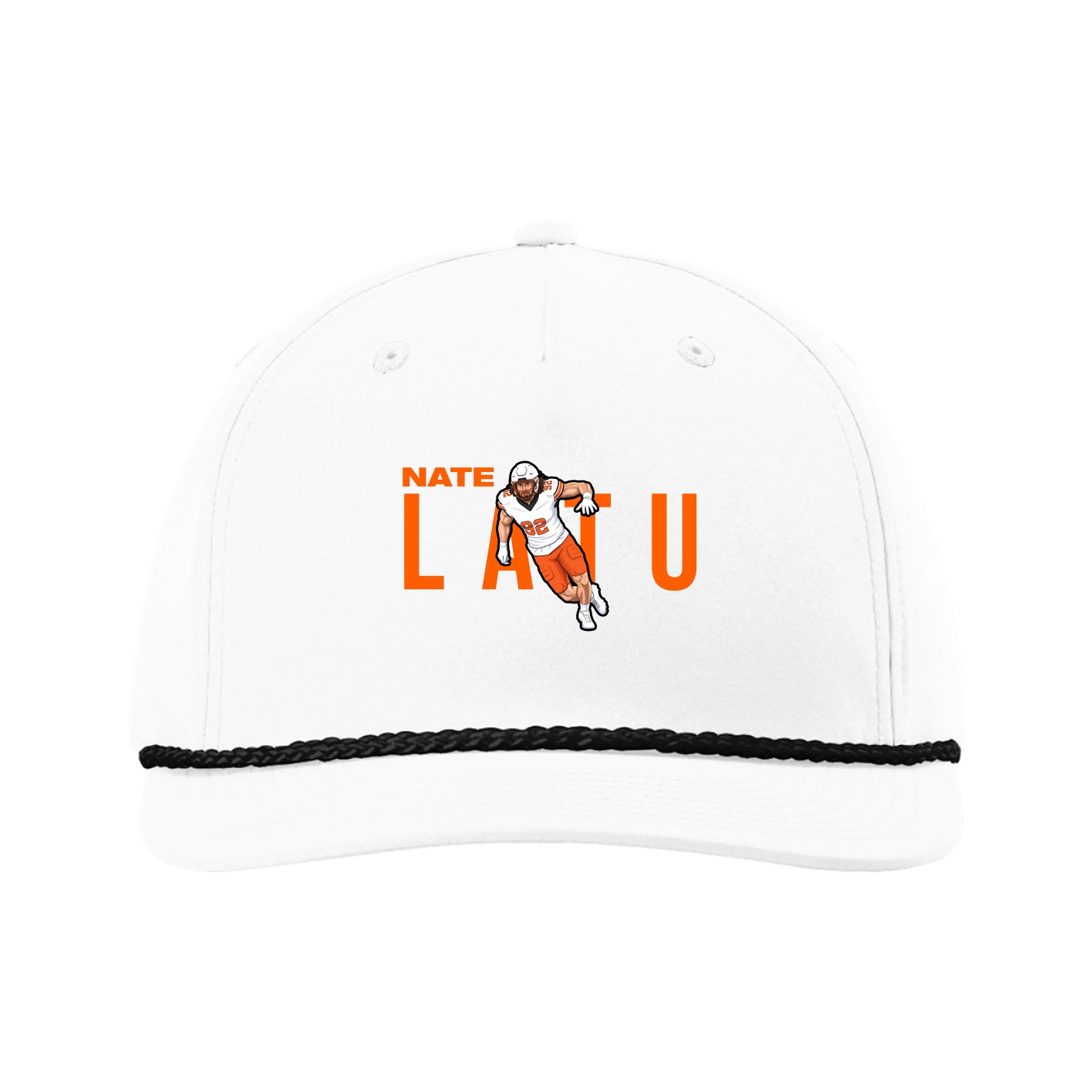 Five-Panel Classic Rope Cap — Player Name in White