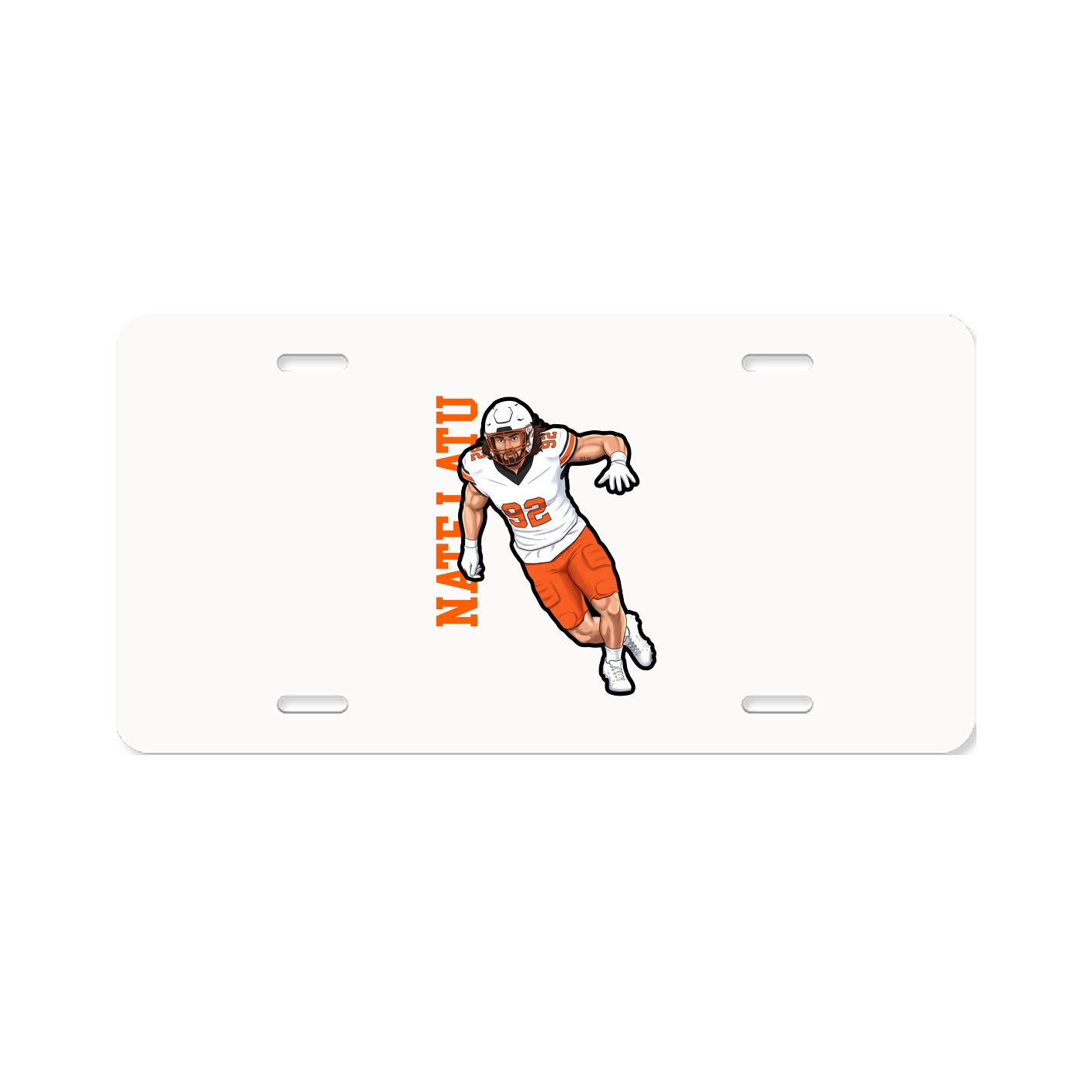 License Plate — Name Vertical in Classic