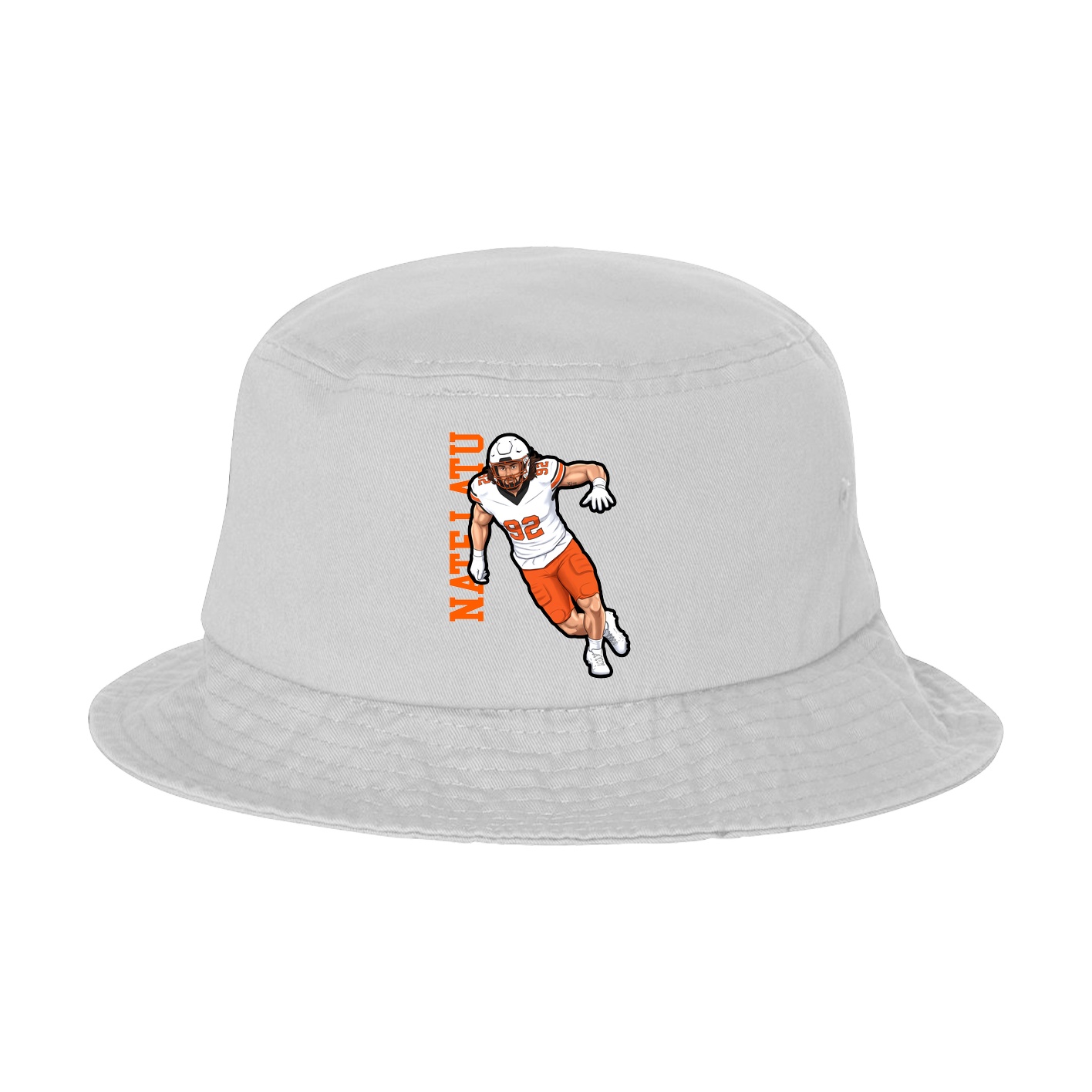 Bucket Cap — Name Vertical in White