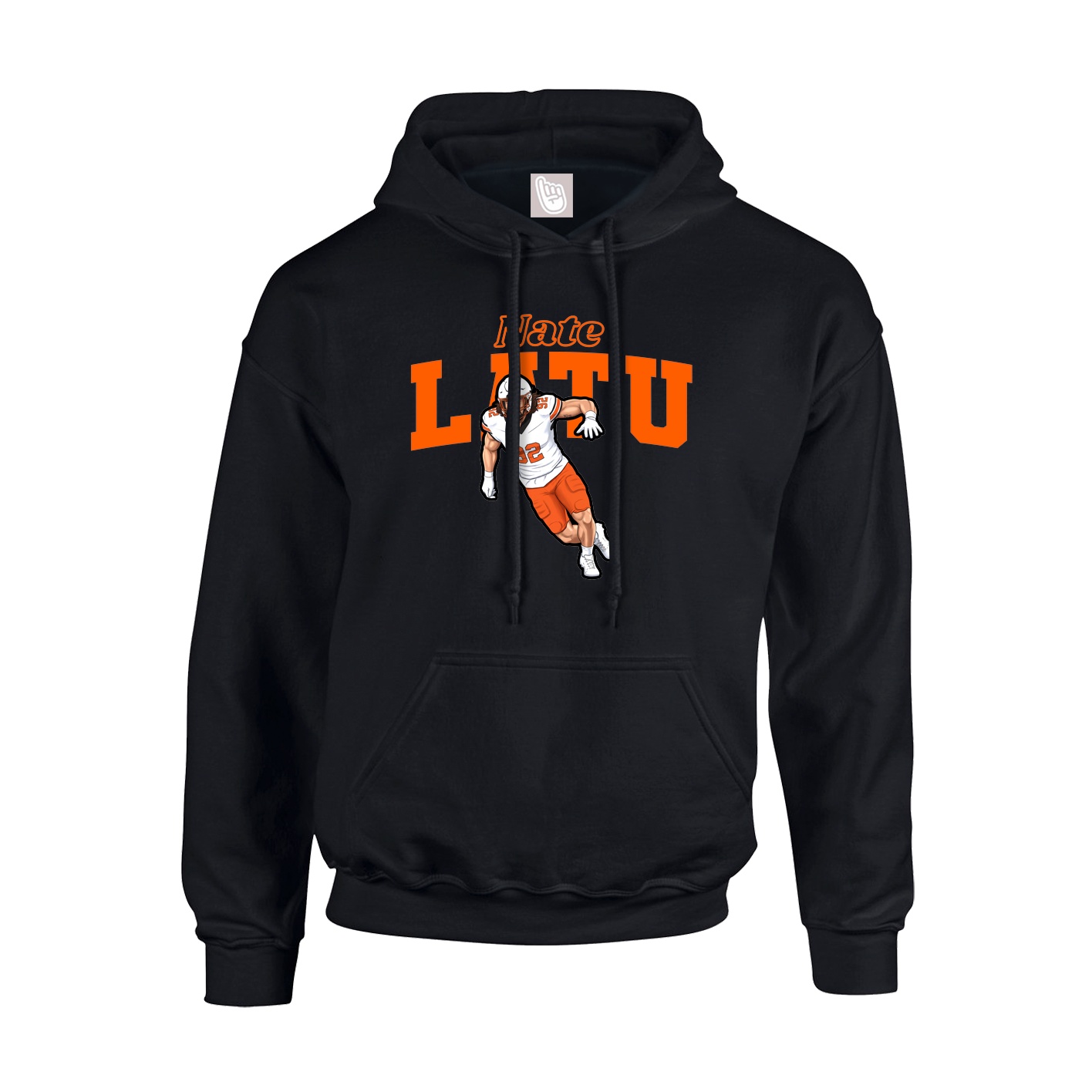 Youth Hoodie — Name Arch in Black