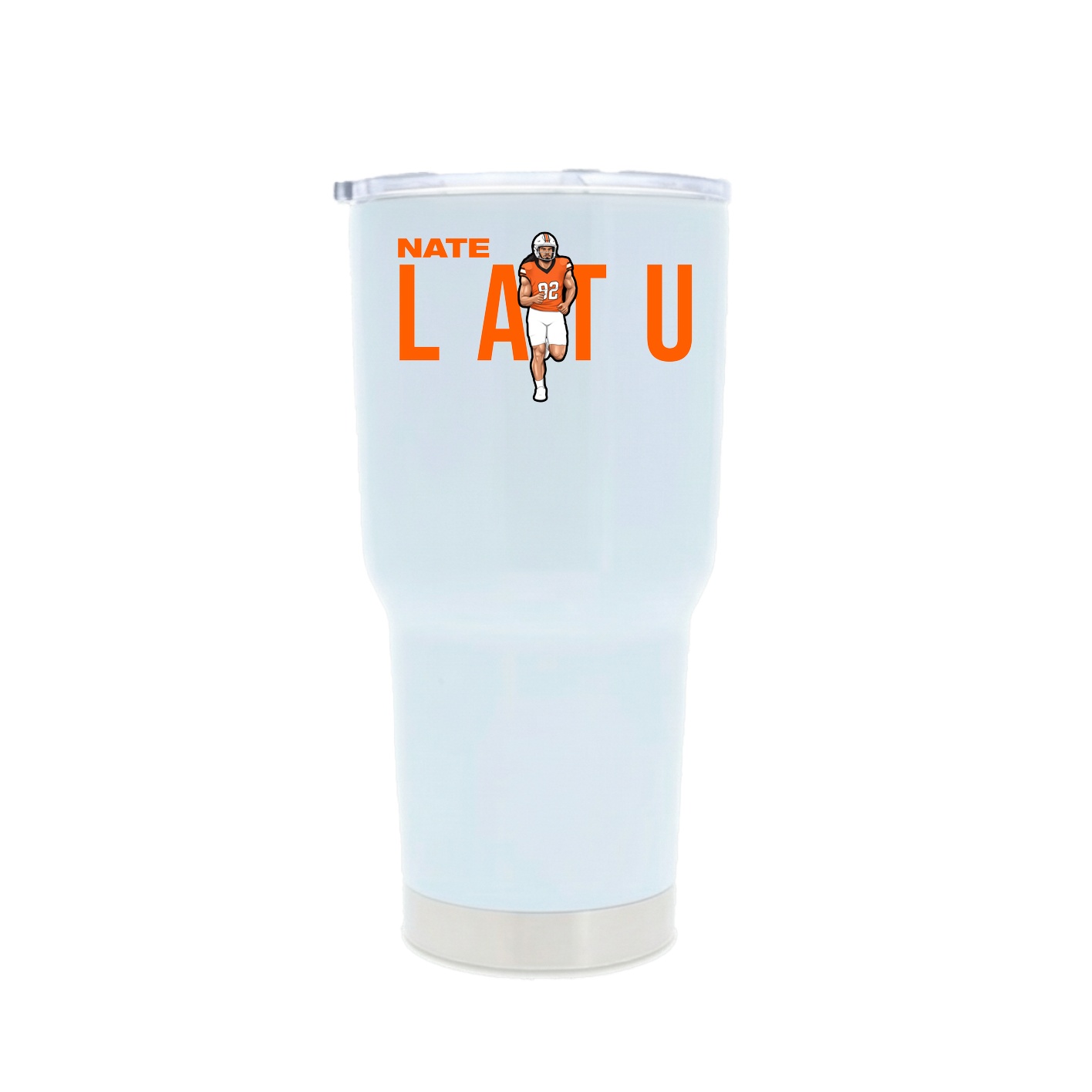 30oz Stainless Steel Tumbler — Player Name in White