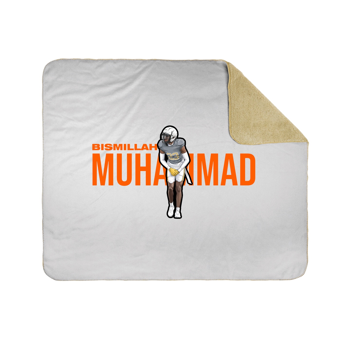 Throw Blanket — Player Name in White