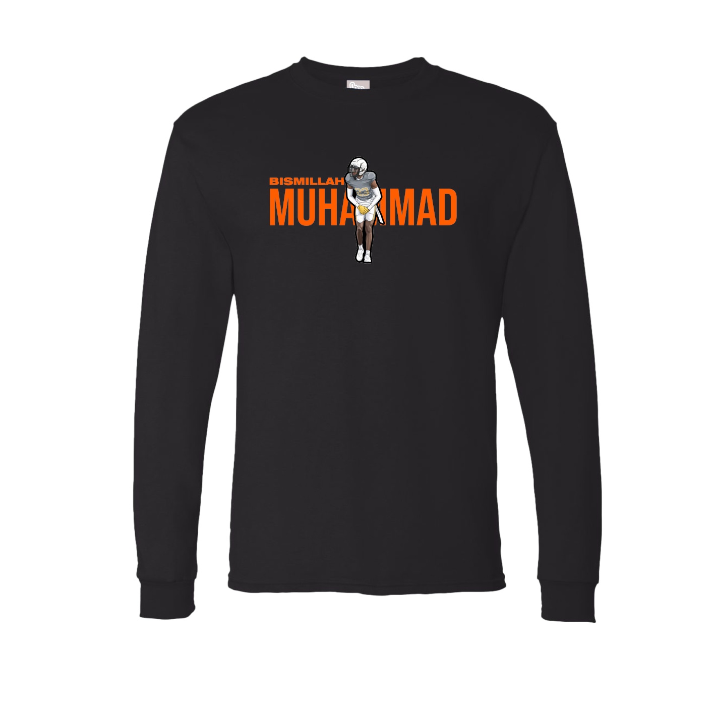 Long Sleeve Tee — Player Name in Black