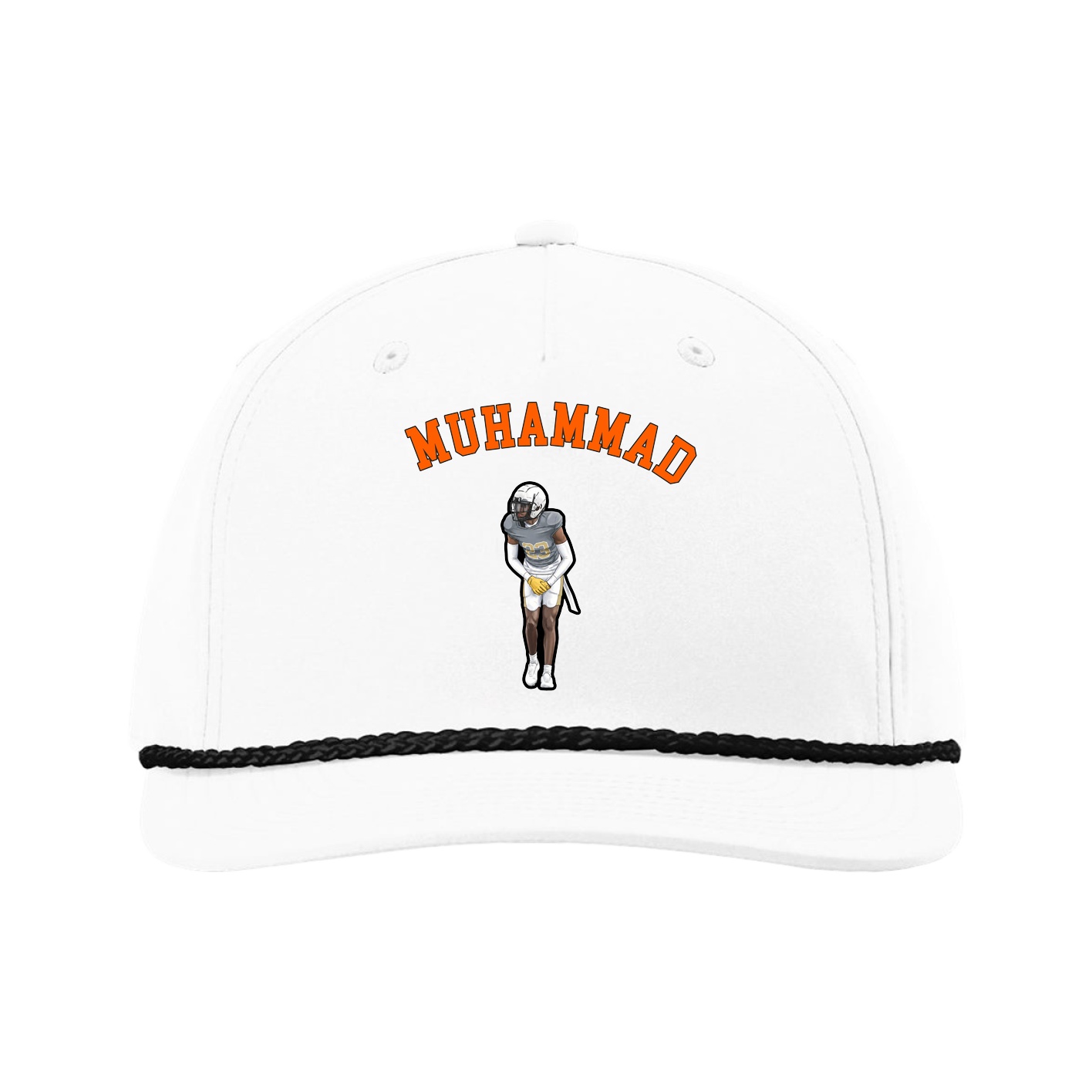 Five-Panel Classic Rope Cap — Shirsey Arch in White