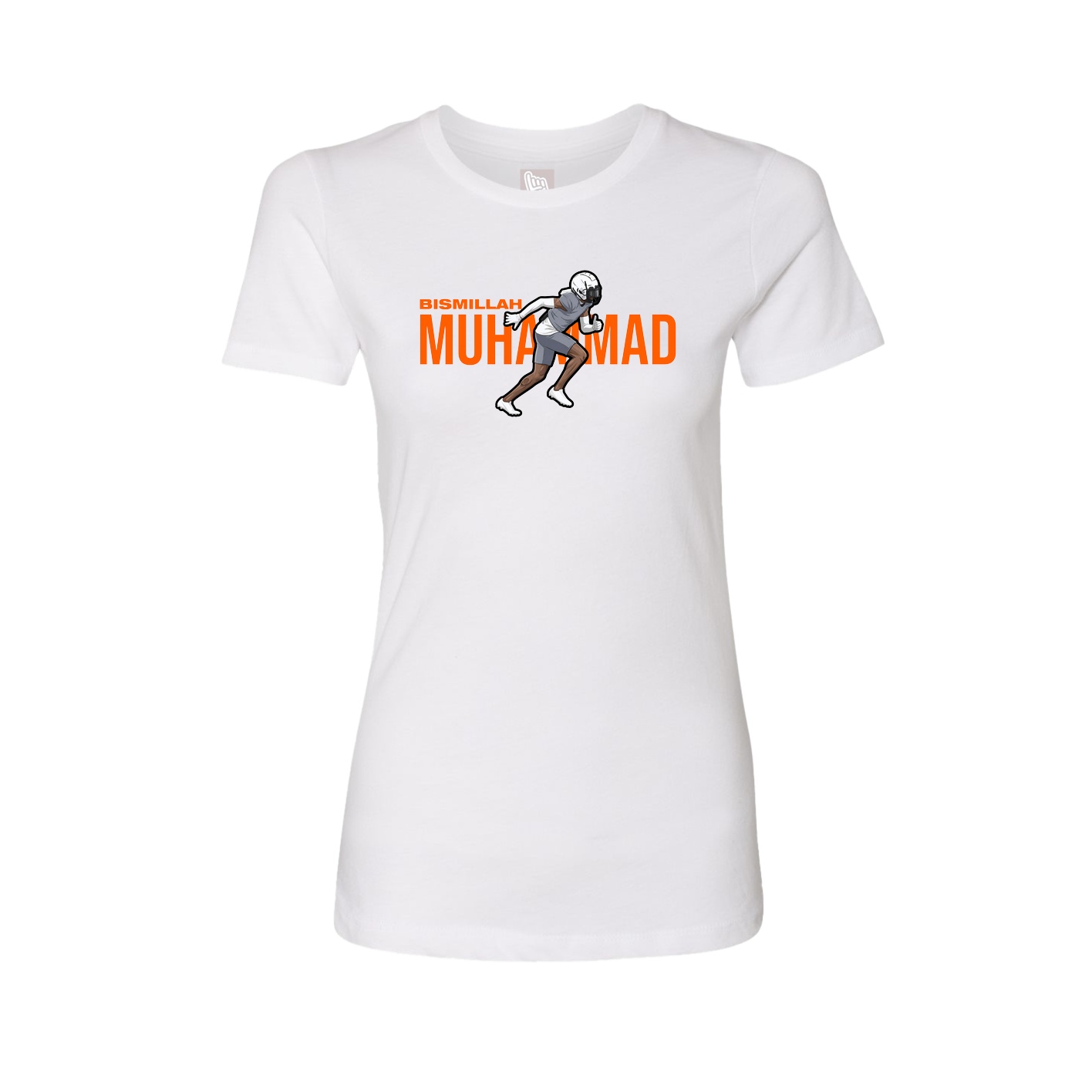 Fitted Women's Tee — Player Name in White