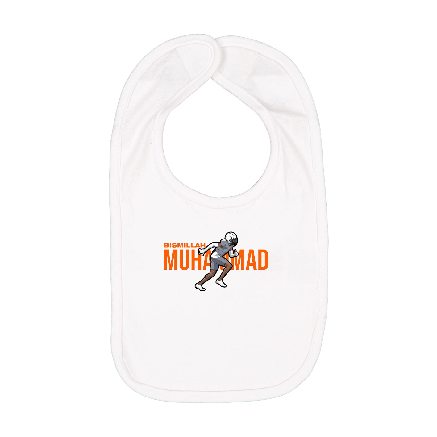 Infant Bib — Player Name in White