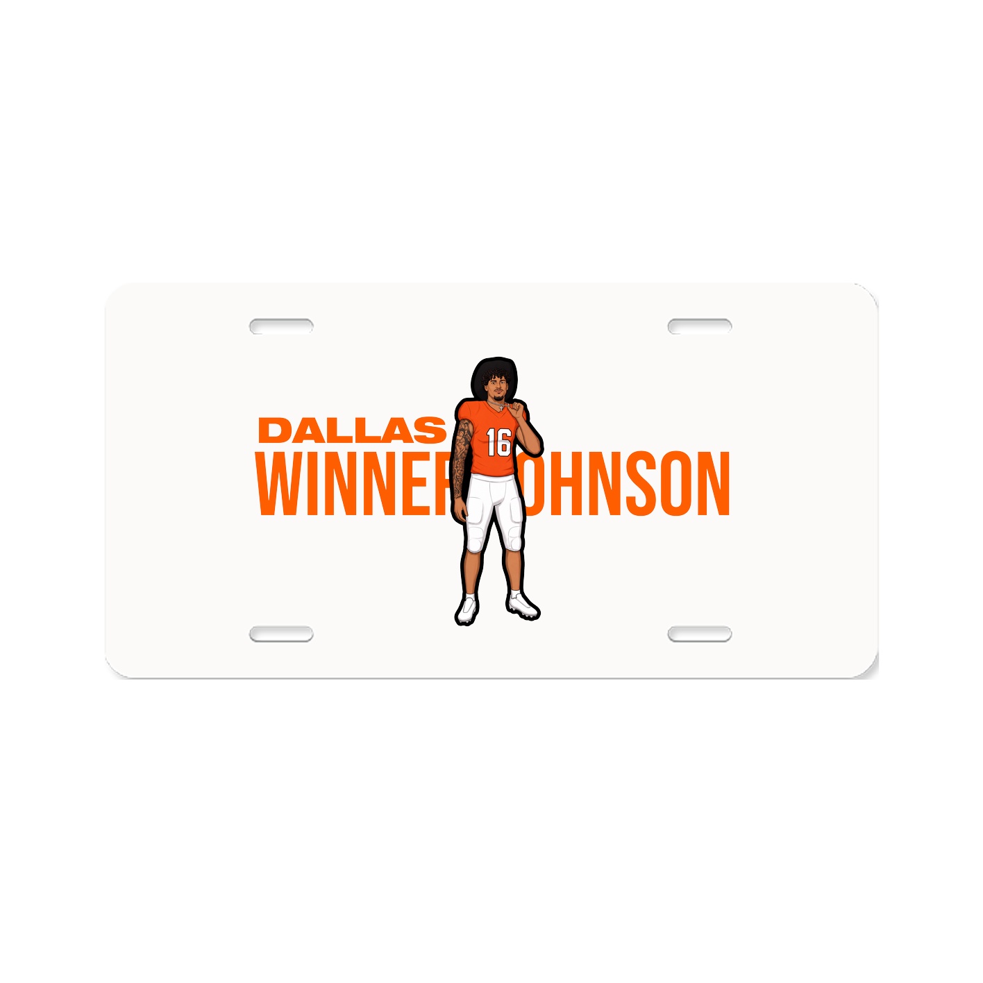 License Plate — Player Name in Classic