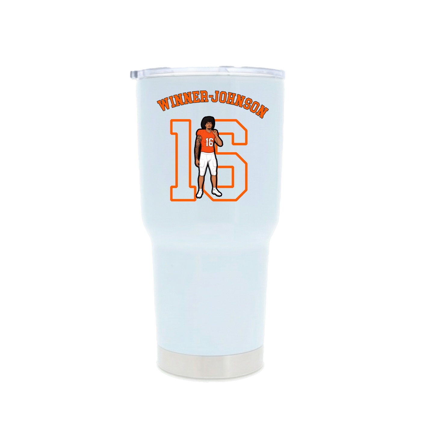 30oz Stainless Steel Tumbler — Shirsey Arch in White