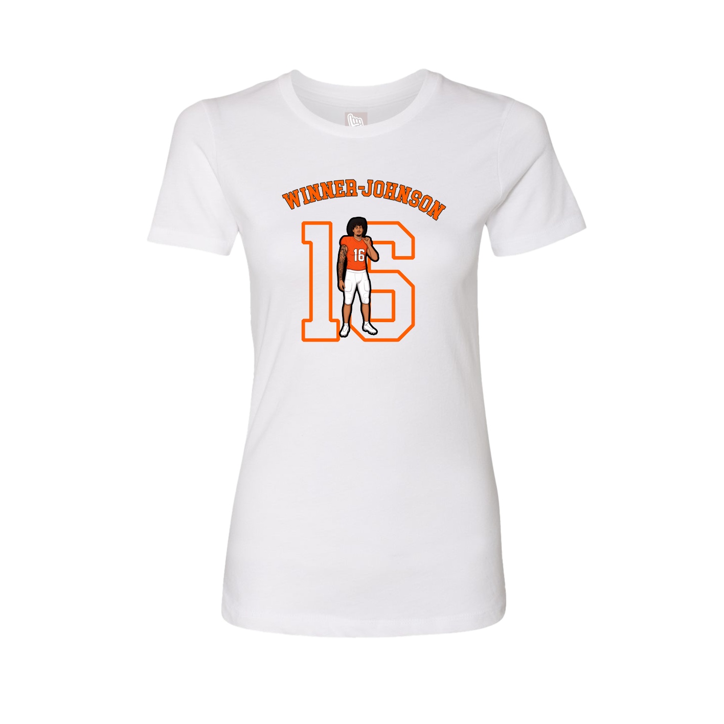 Fitted Women's Tee — Shirsey Arch in White