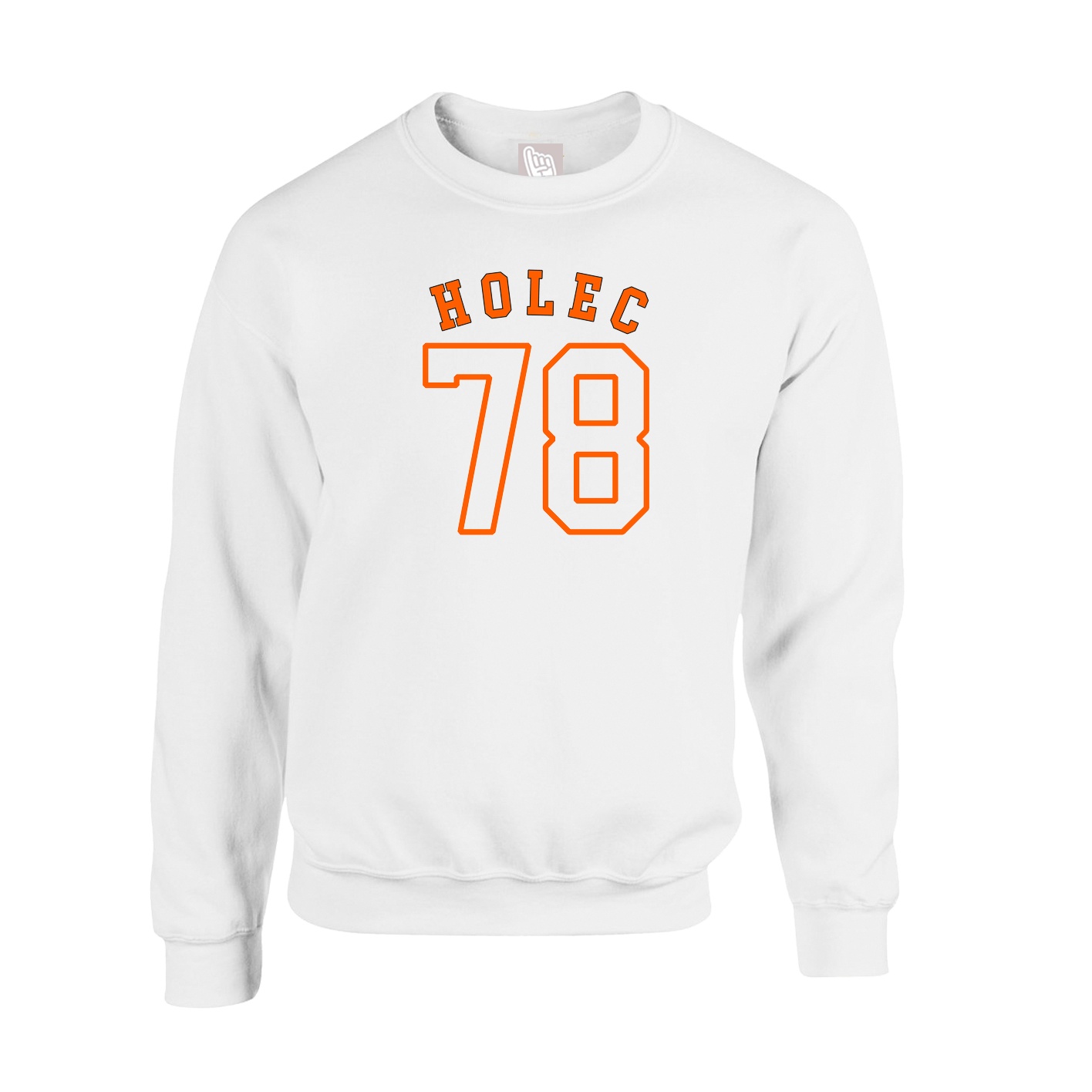 Fleece Crew — Shirsey Arch in White