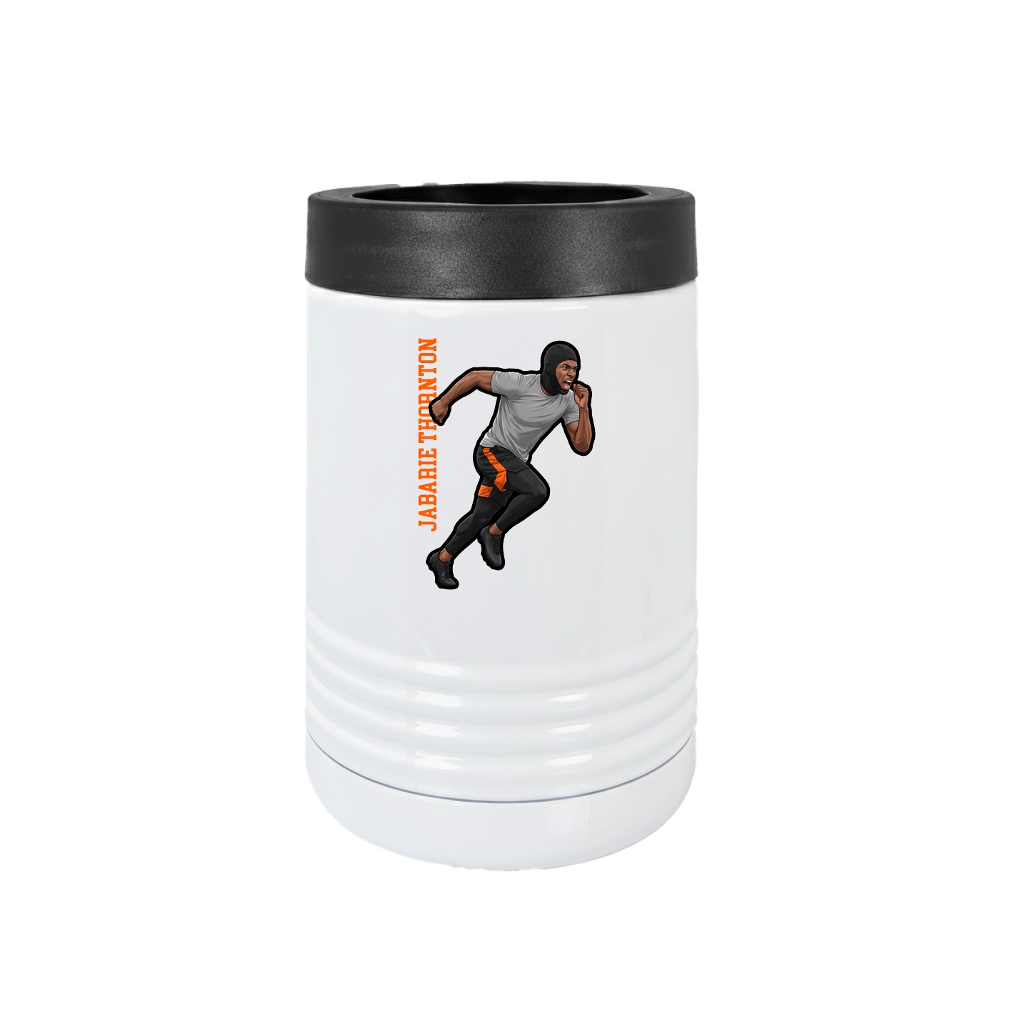 Beverage Holder — Name Vertical in White