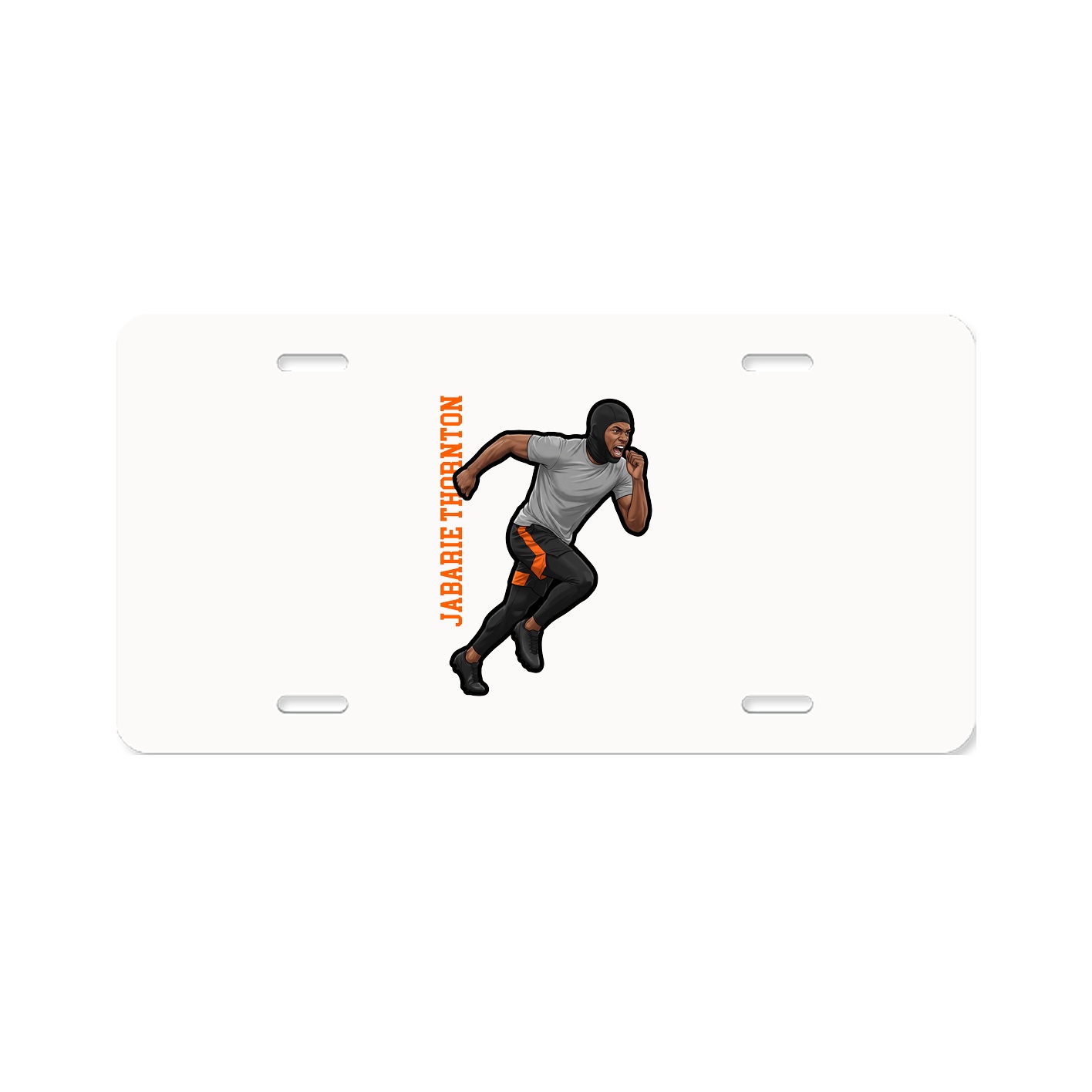 License Plate — Name Vertical in Classic