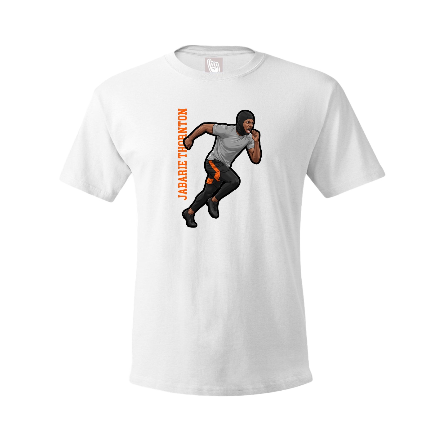 Tee — Name Vertical in White