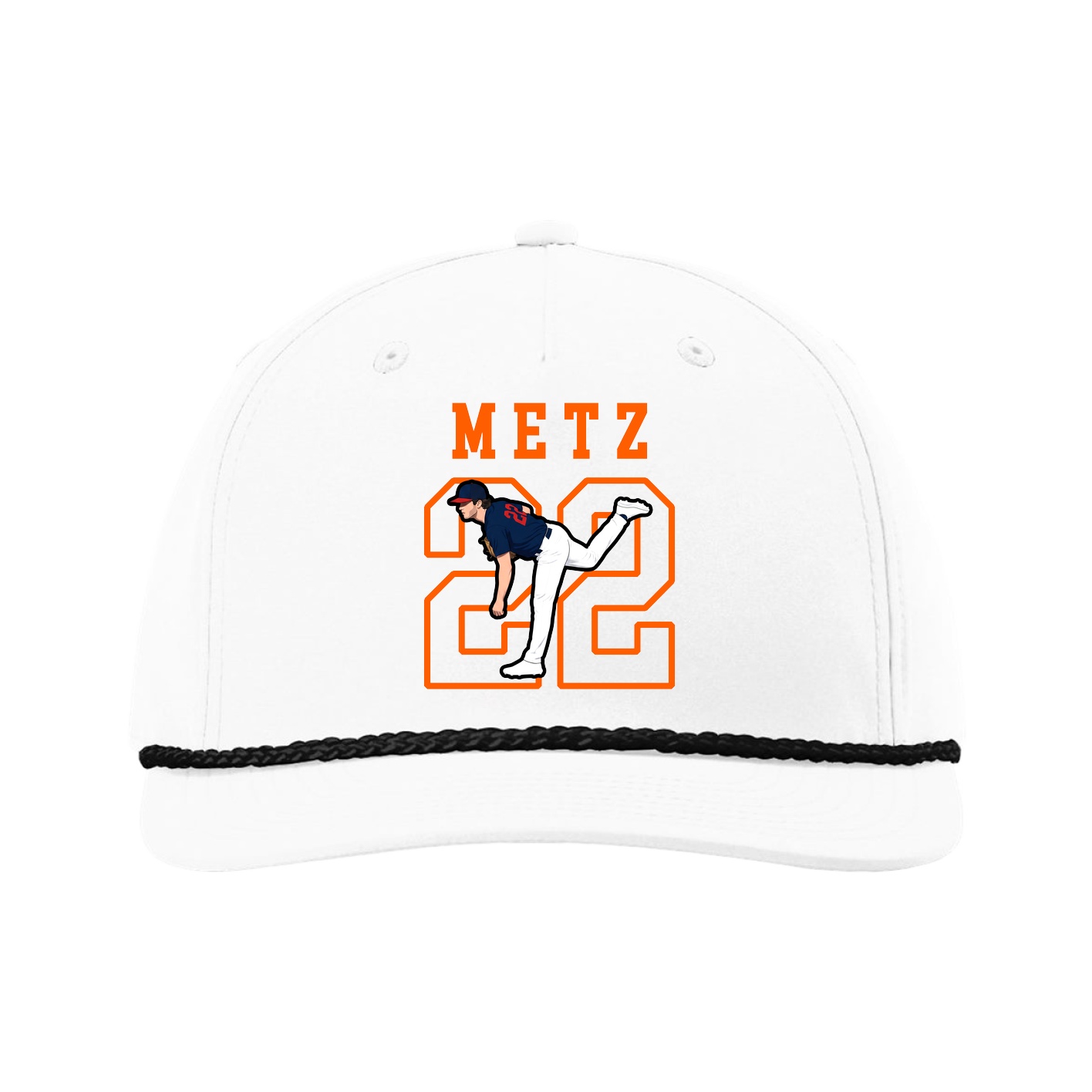 Five-Panel Classic Rope Cap — Shirsey in White