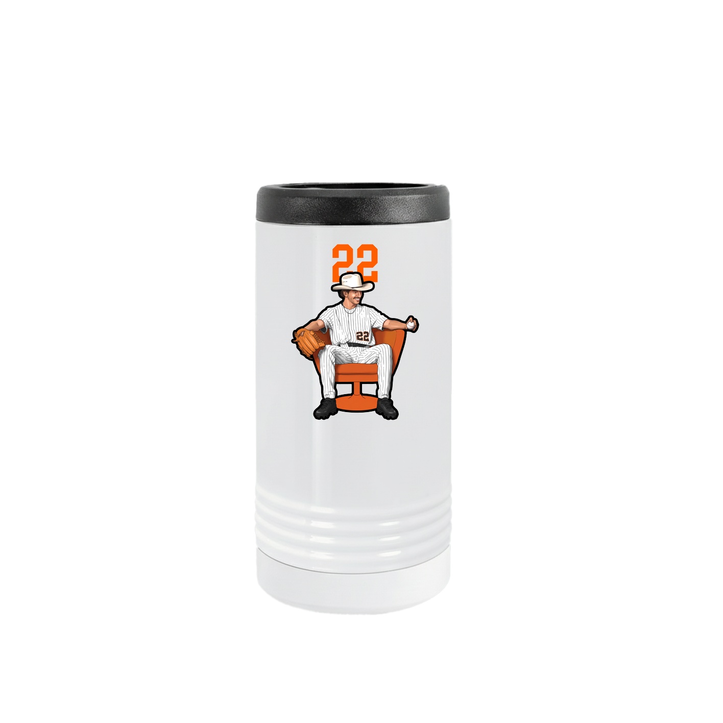 Slim Beverage Holder — Number Top in White