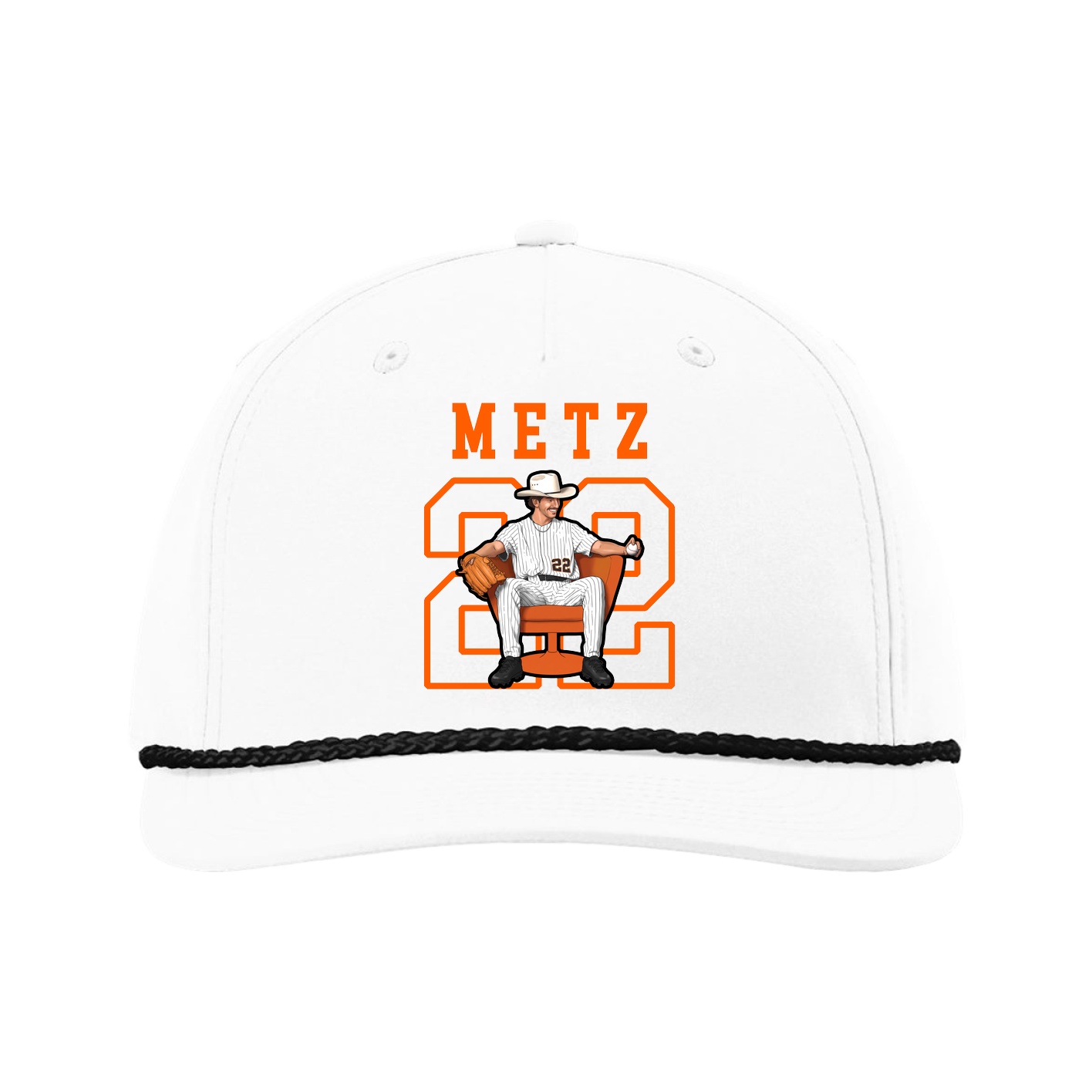 Five-Panel Classic Rope Cap — Shirsey in White