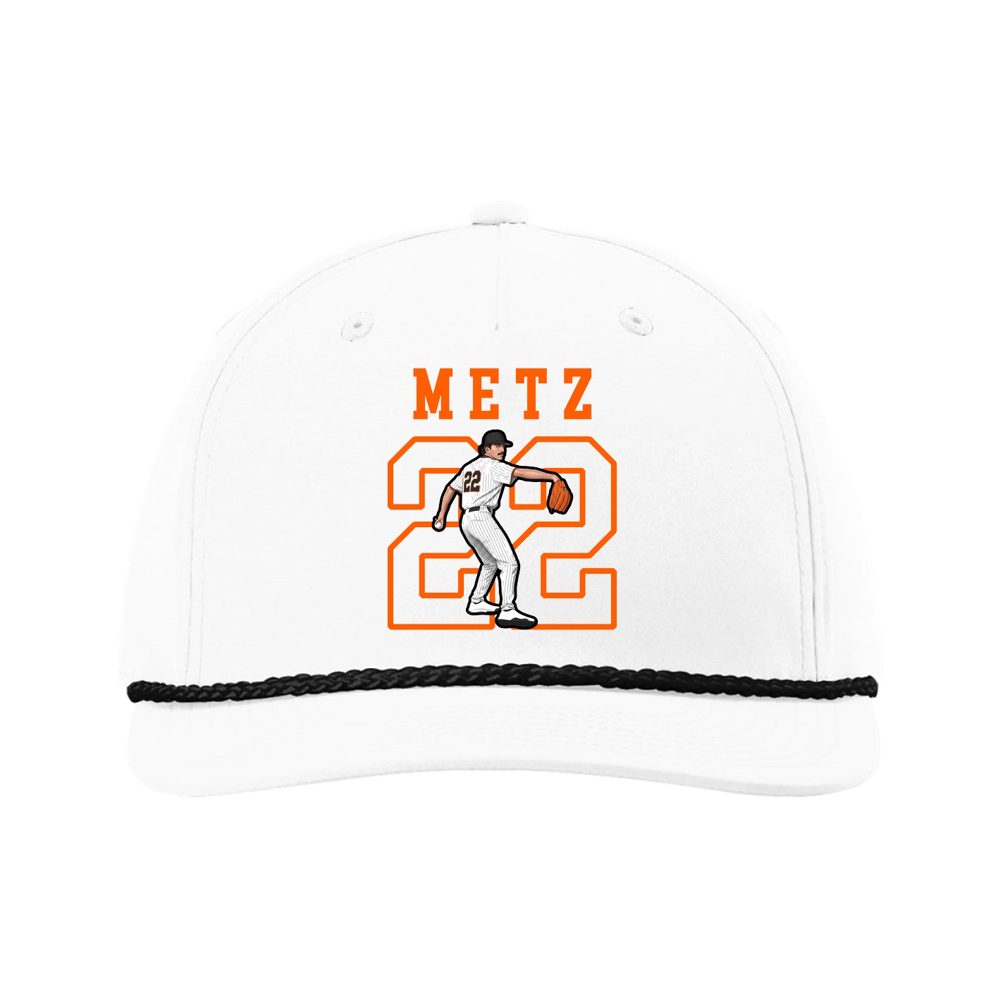 Five-Panel Classic Rope Cap — Shirsey in White