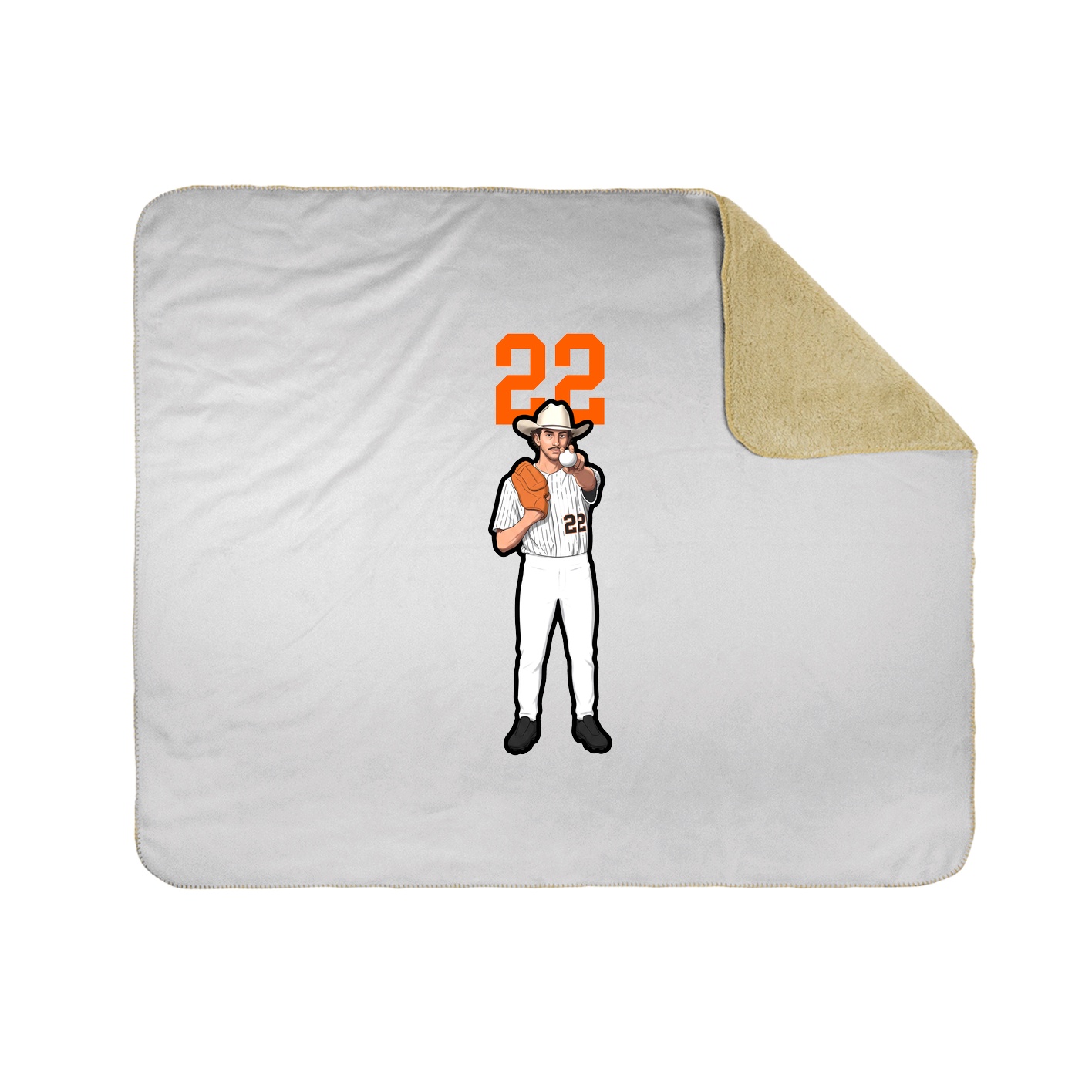 Throw Blanket — Number Top in White
