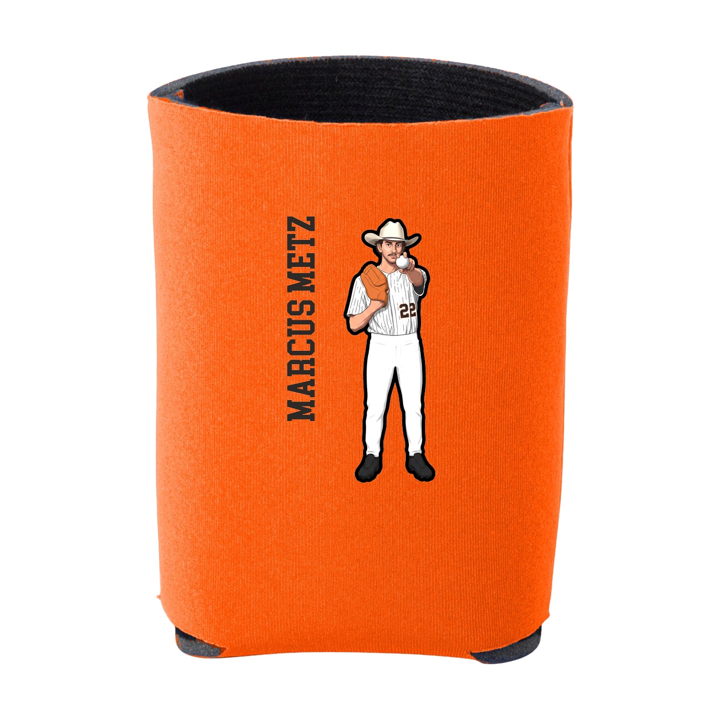 Can Holder — Name Vertical in Orange