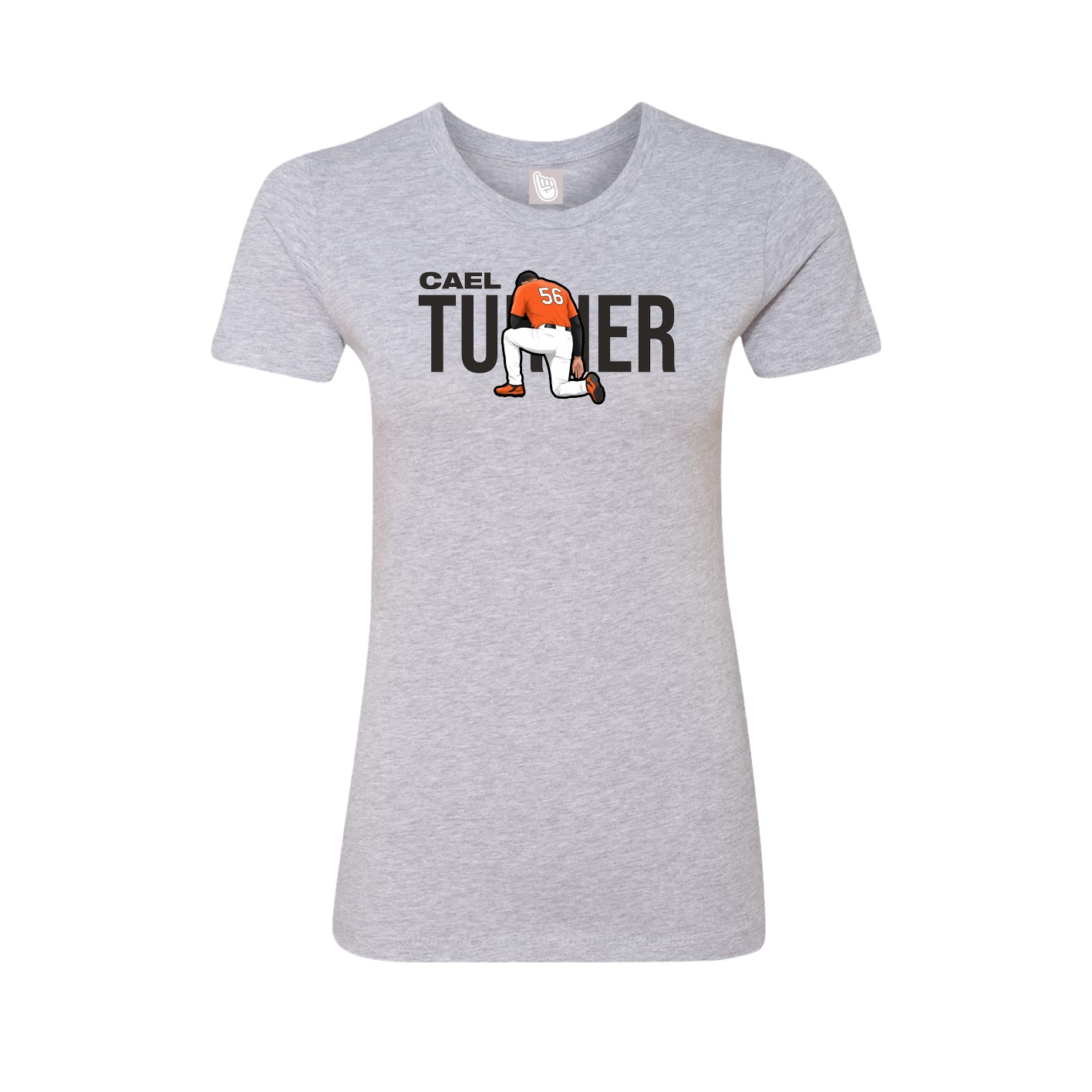 Fitted Women's Tee — Player Name in Grey