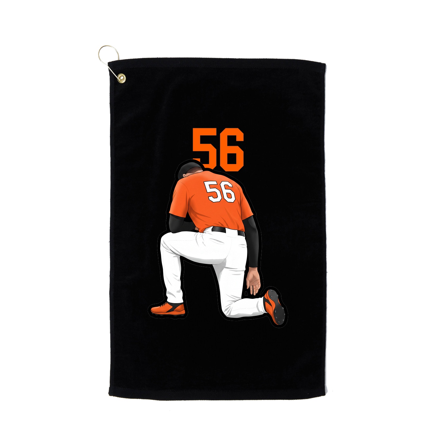 Golf Towel — Number Top in Black