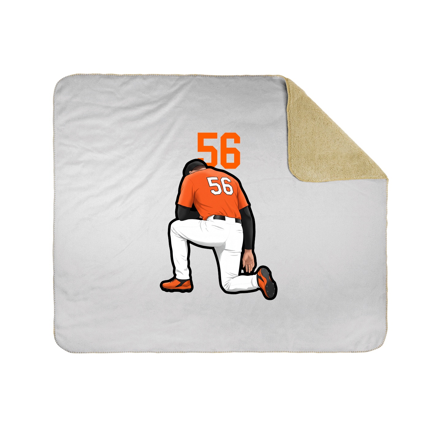 Throw Blanket — Number Top in White