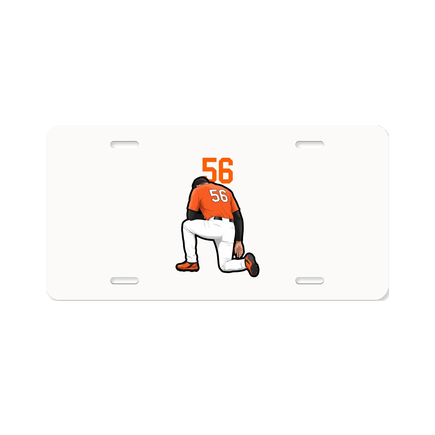 License Plate — Number Top in Classic