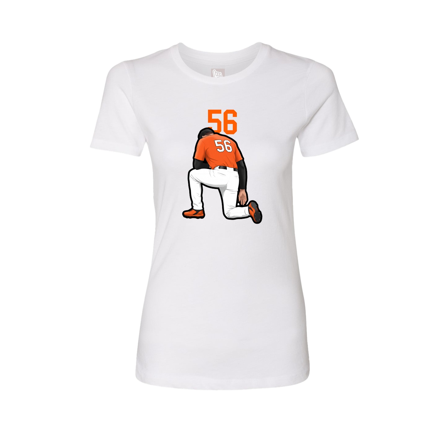 Fitted Women's Tee — Number Top in White