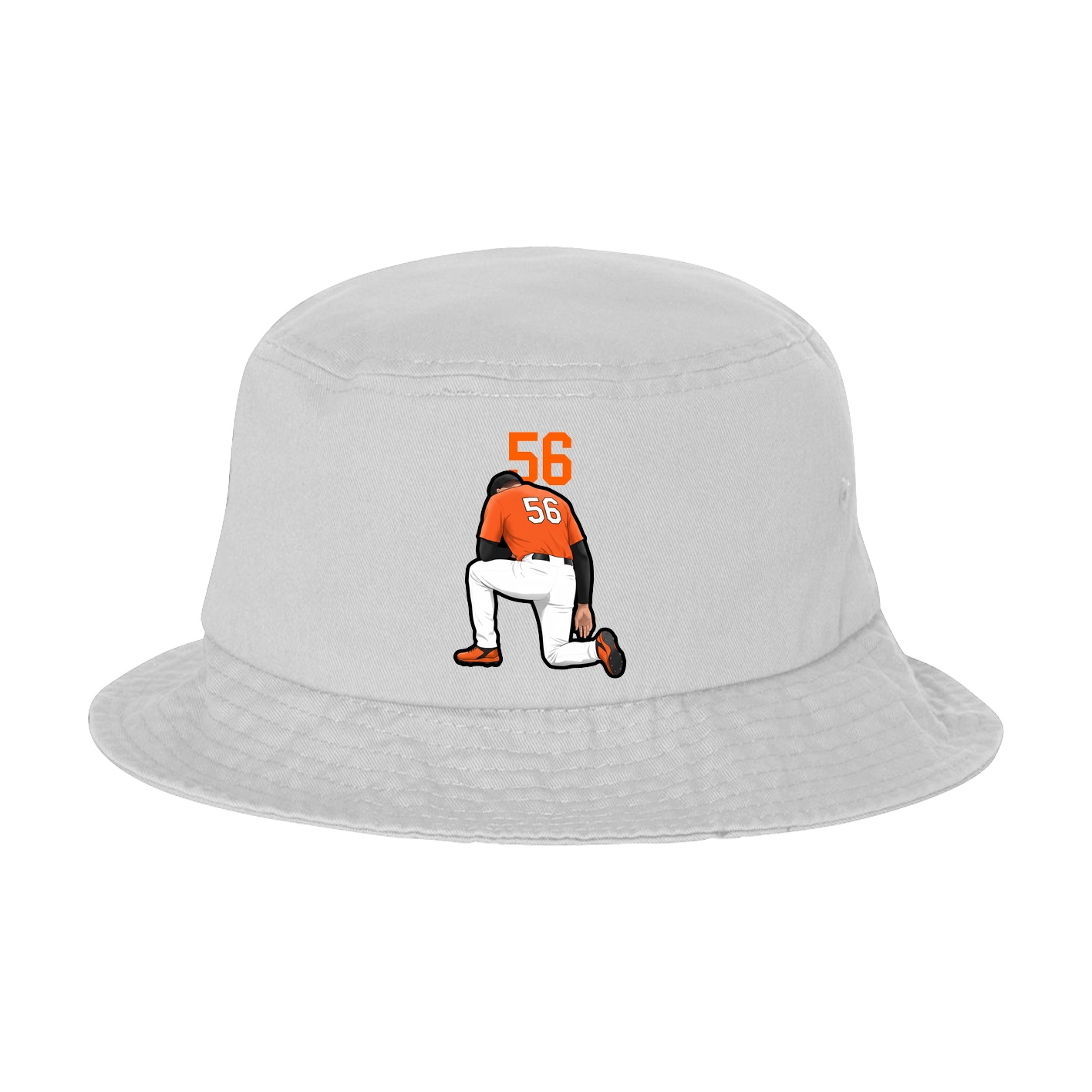 Bucket Cap — Number Top in White
