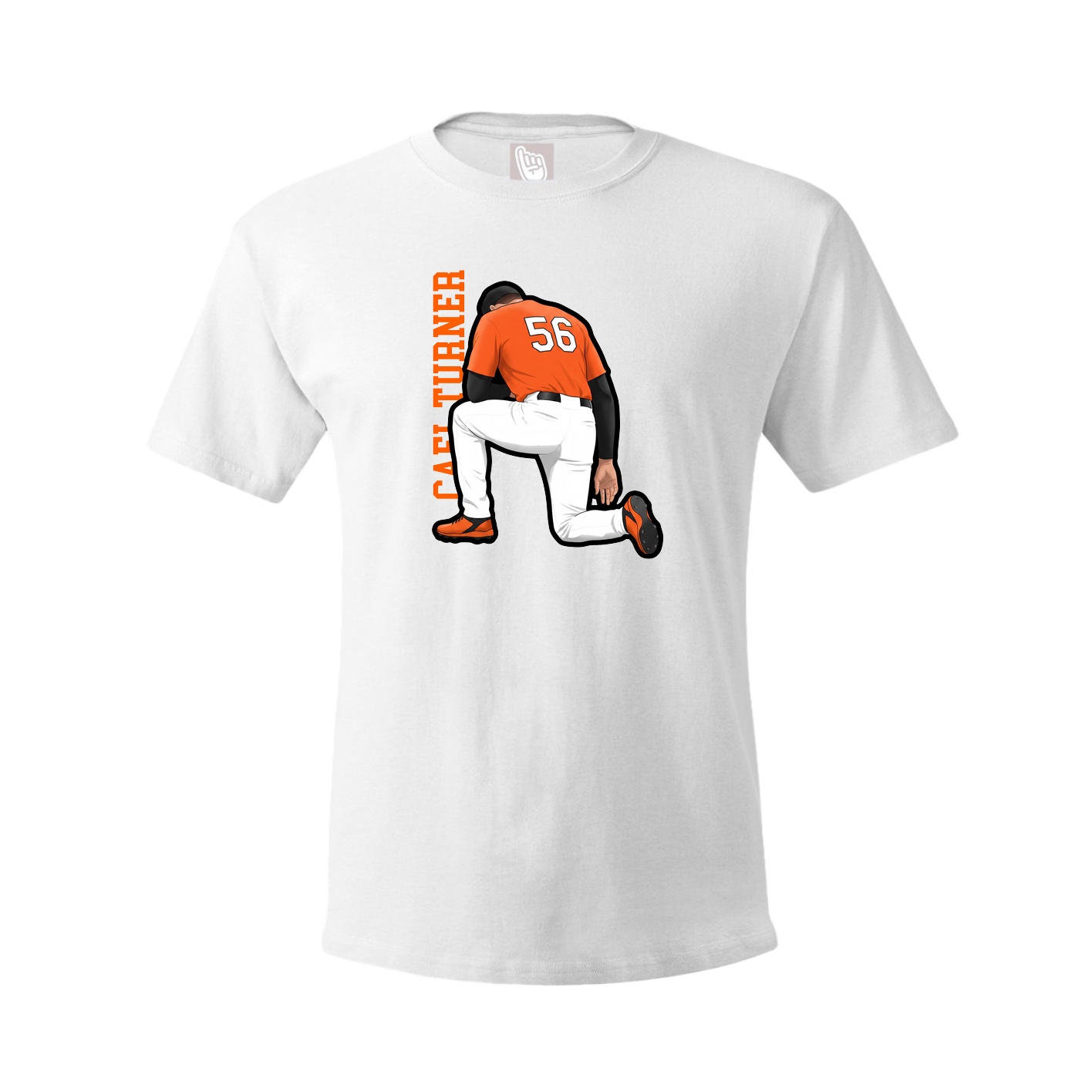 Tee — Name Vertical in White