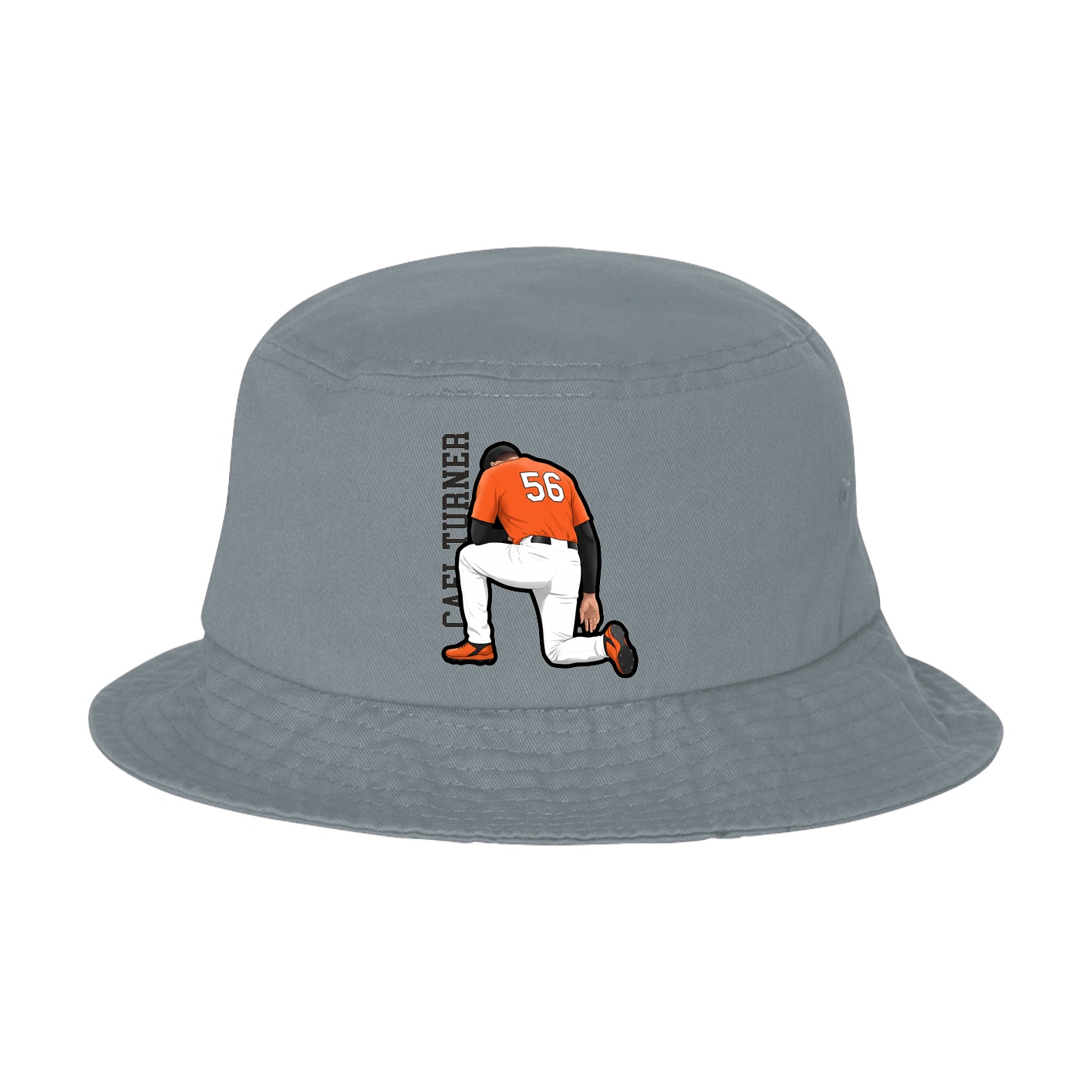 Bucket Cap — Name Vertical in Grey