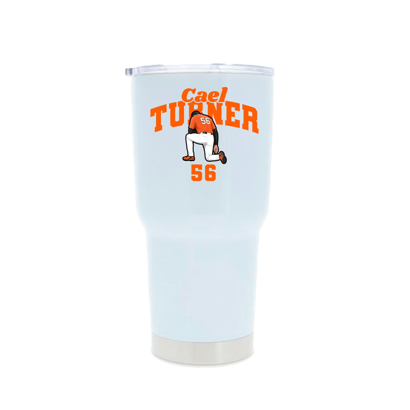 30oz Stainless Steel Tumbler — Signature Arch in White