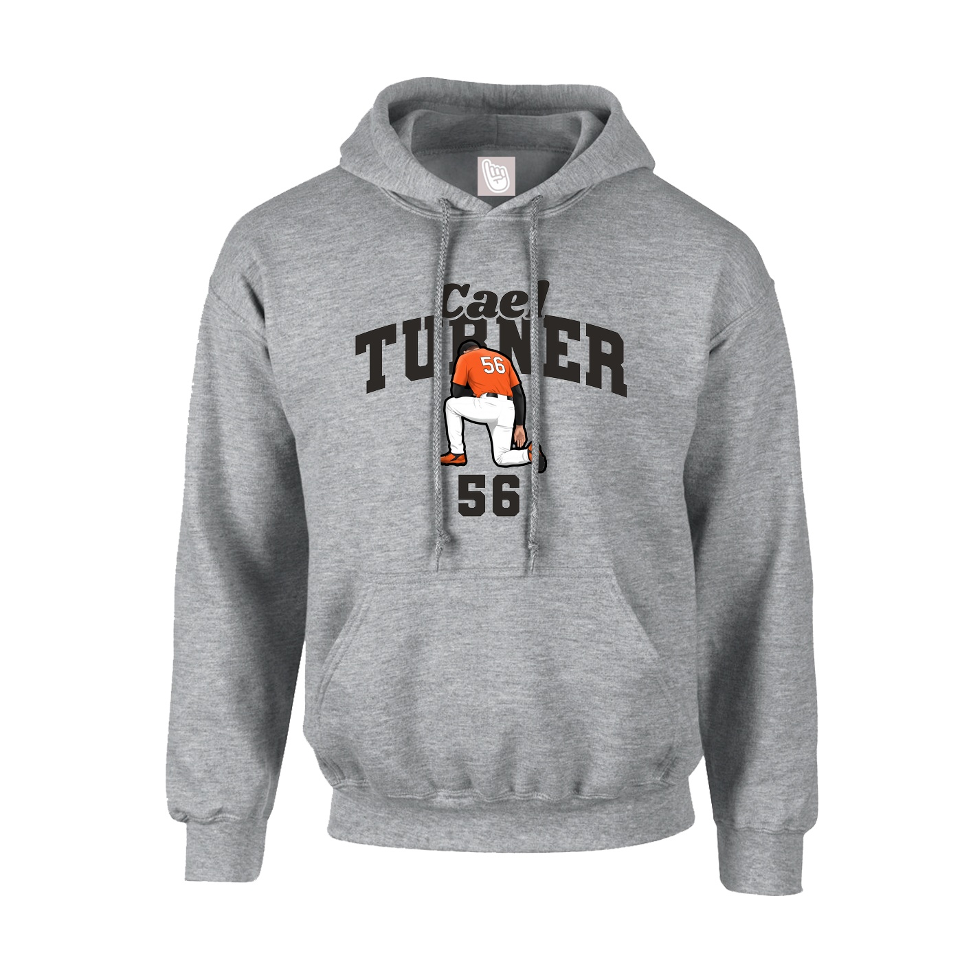 Youth Hoodie — Signature Arch in Grey