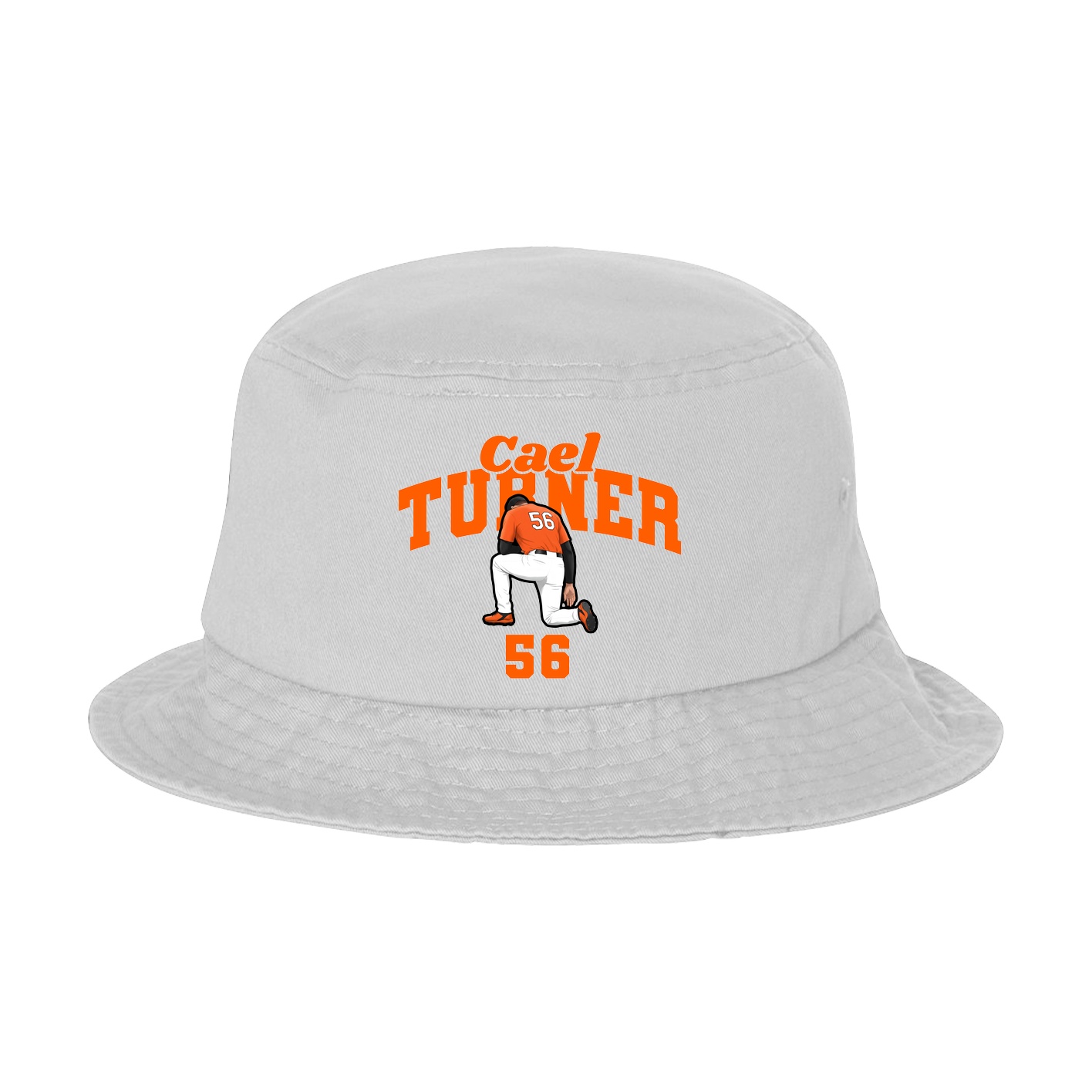 Bucket Cap — Signature Arch in White