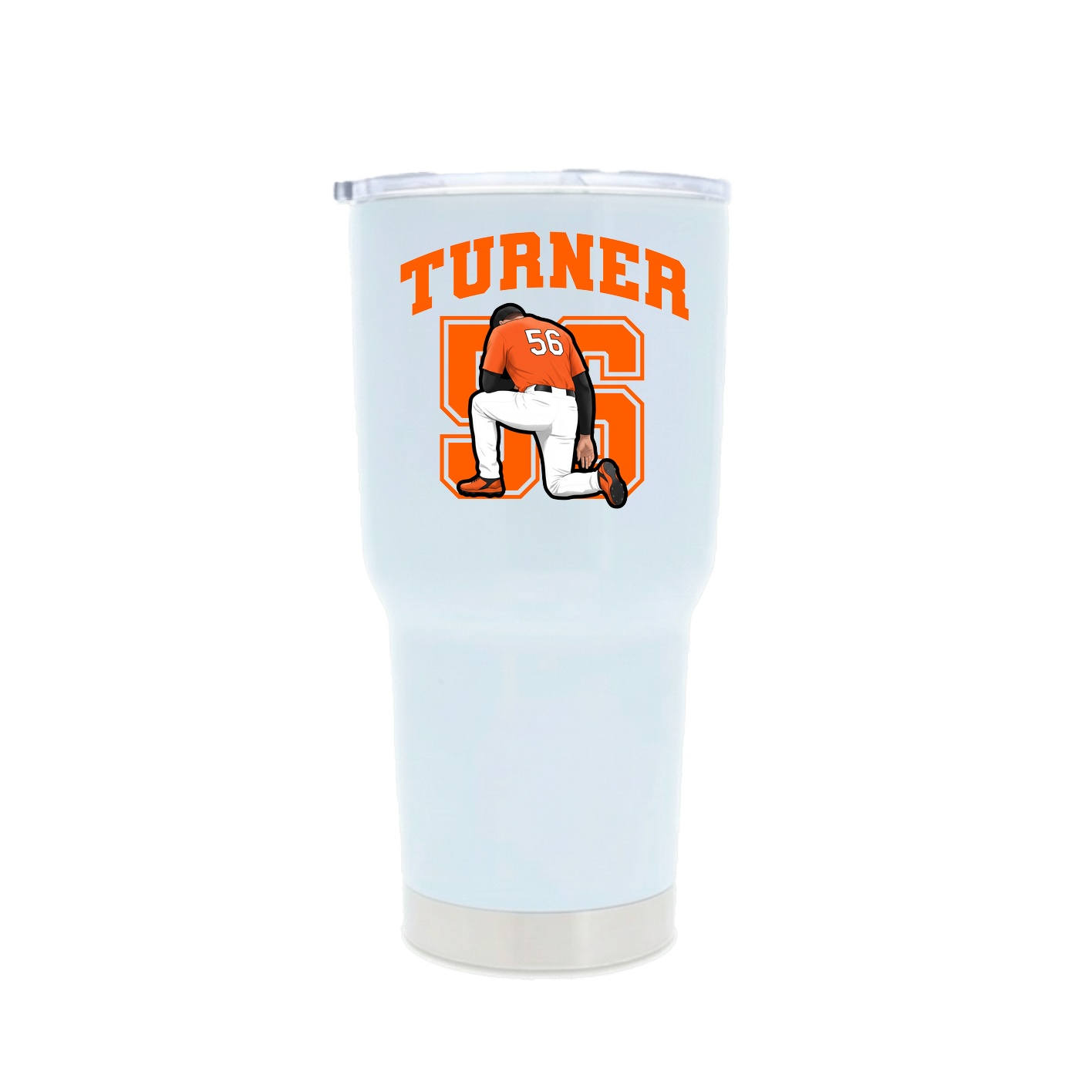 30oz Stainless Steel Tumbler — Number in White