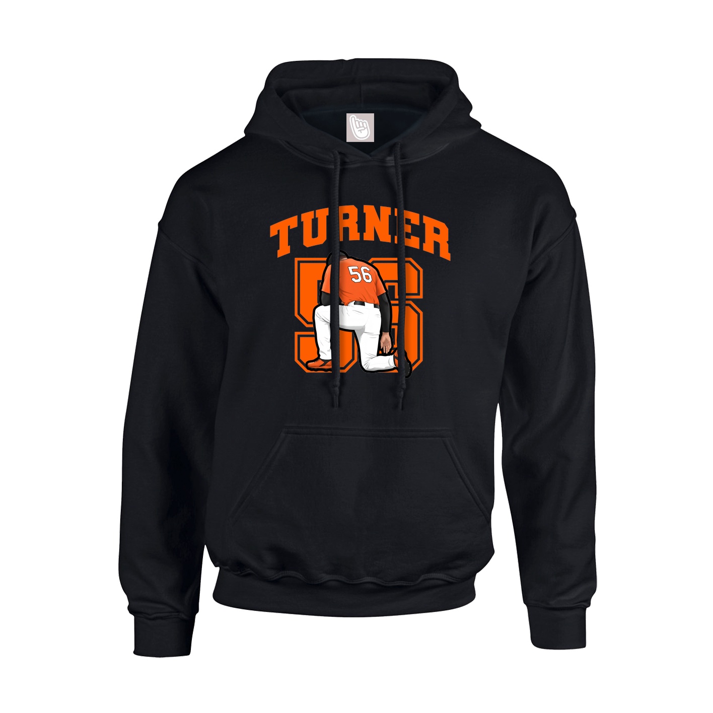 Youth Hoodie — Number in Black