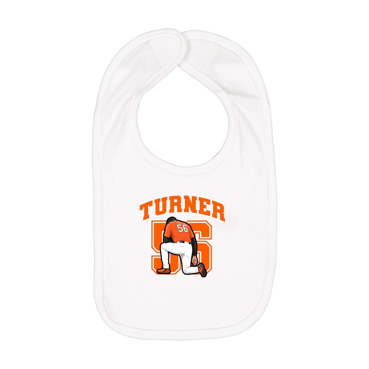 Infant Bib — Number in White