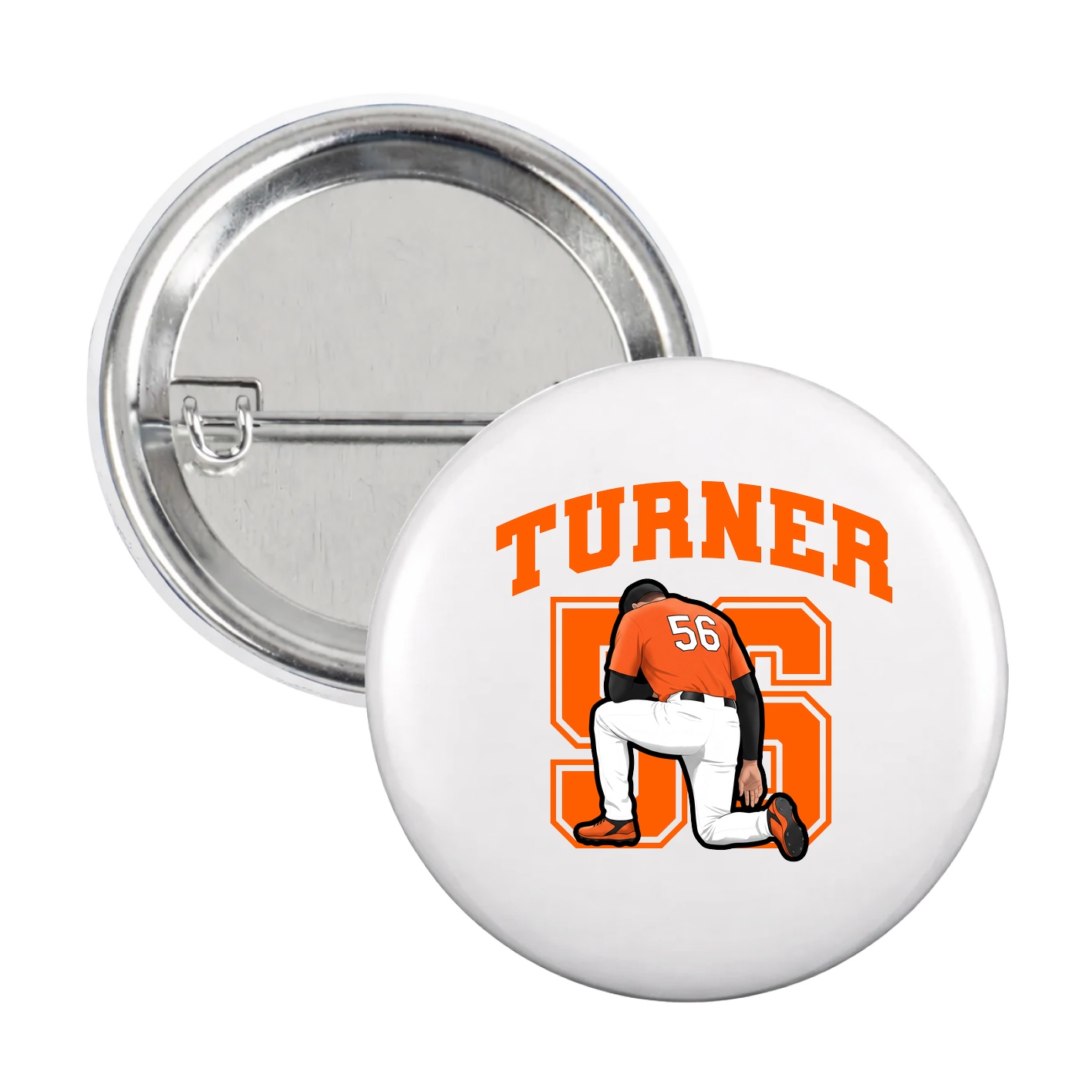Game Day Button — Number in White